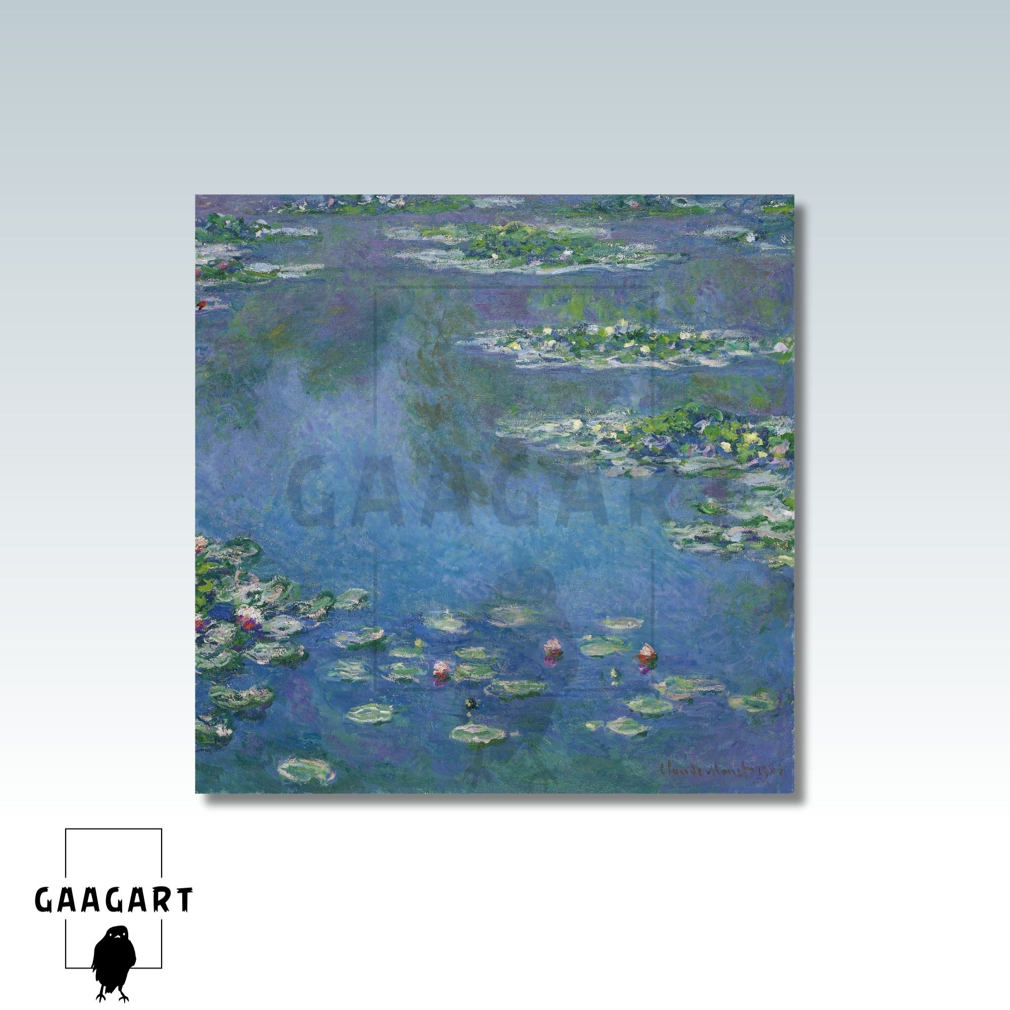 Kare Kanvas Tablo Ünlü Eserler Claude Monet Water Lilies 1906