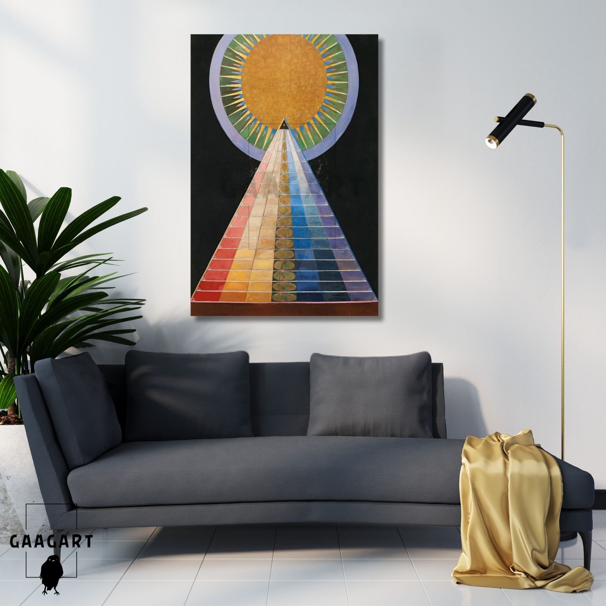 Tekli Dikey Kanvas Tablo Ünlü Eserler Hilma af Klint Altarpiece No I