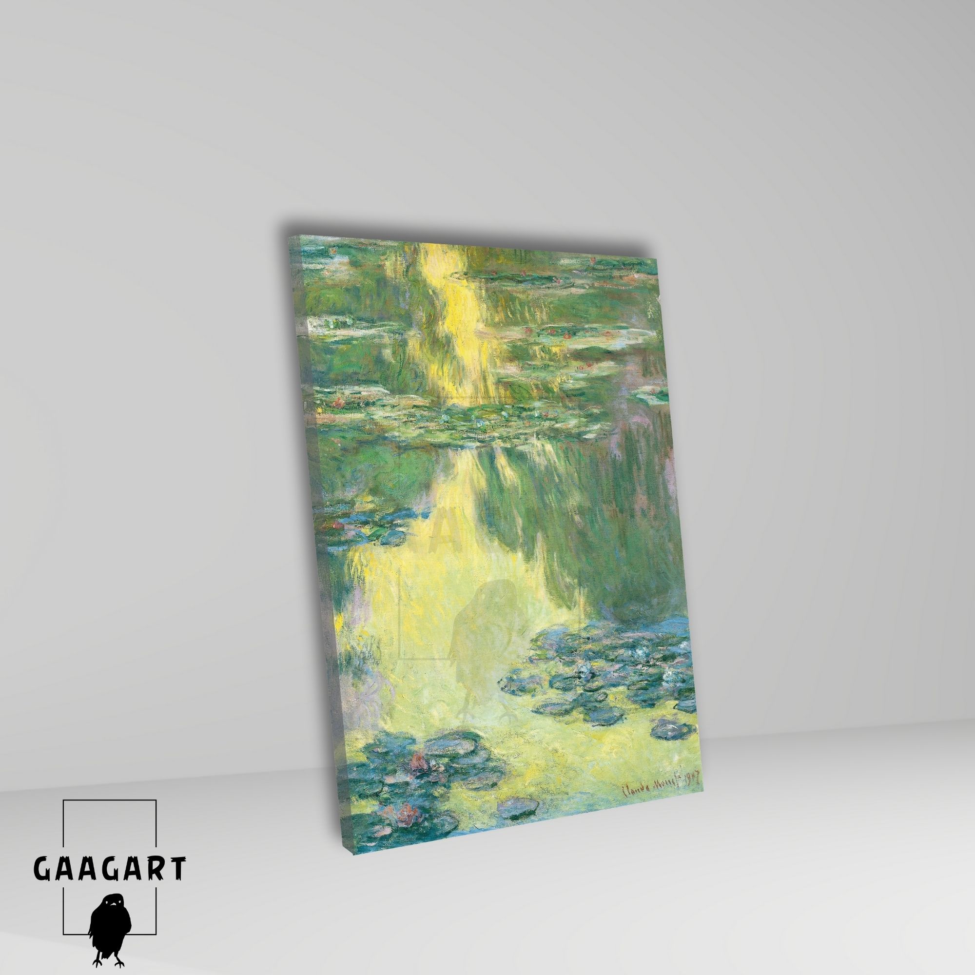 Tekli Dikey Kanvas Claude Monet Waterlilie