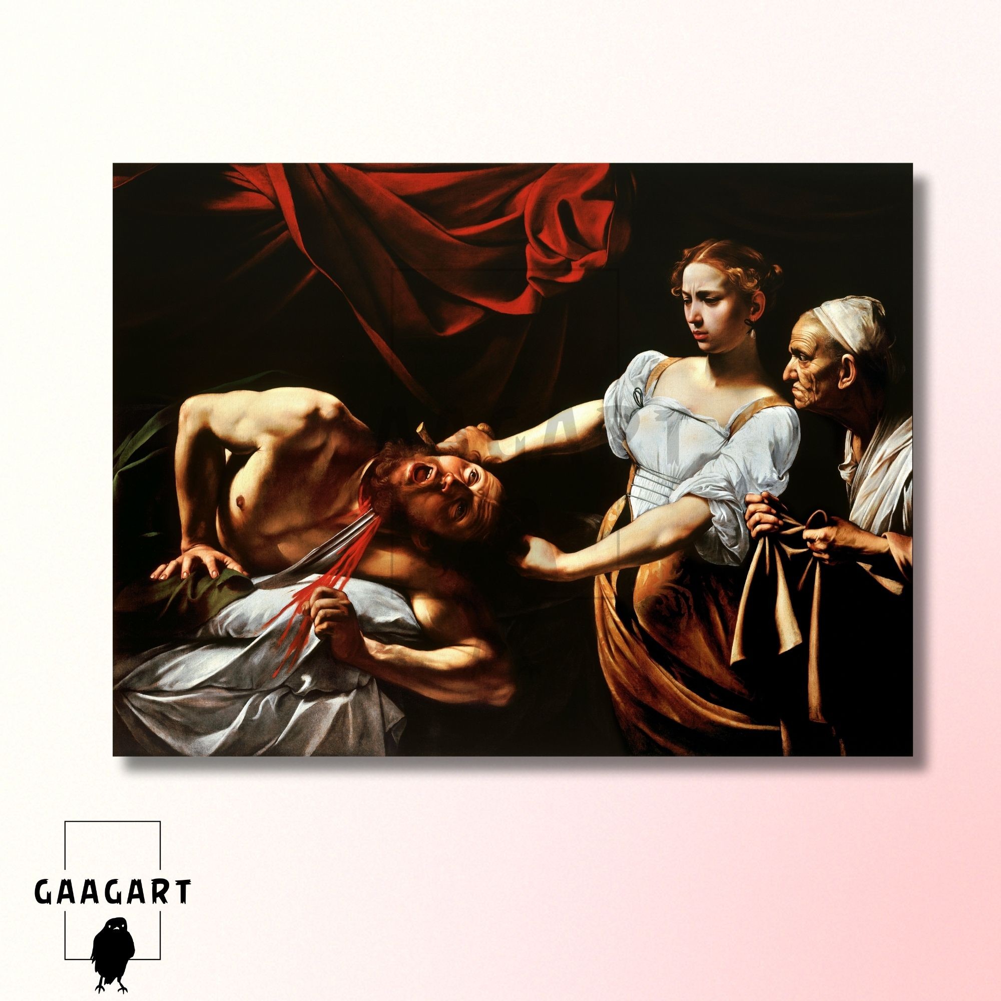 Tekli Yatay Kanvas Caravaggio Judith Holofernes'in Başını Keserken