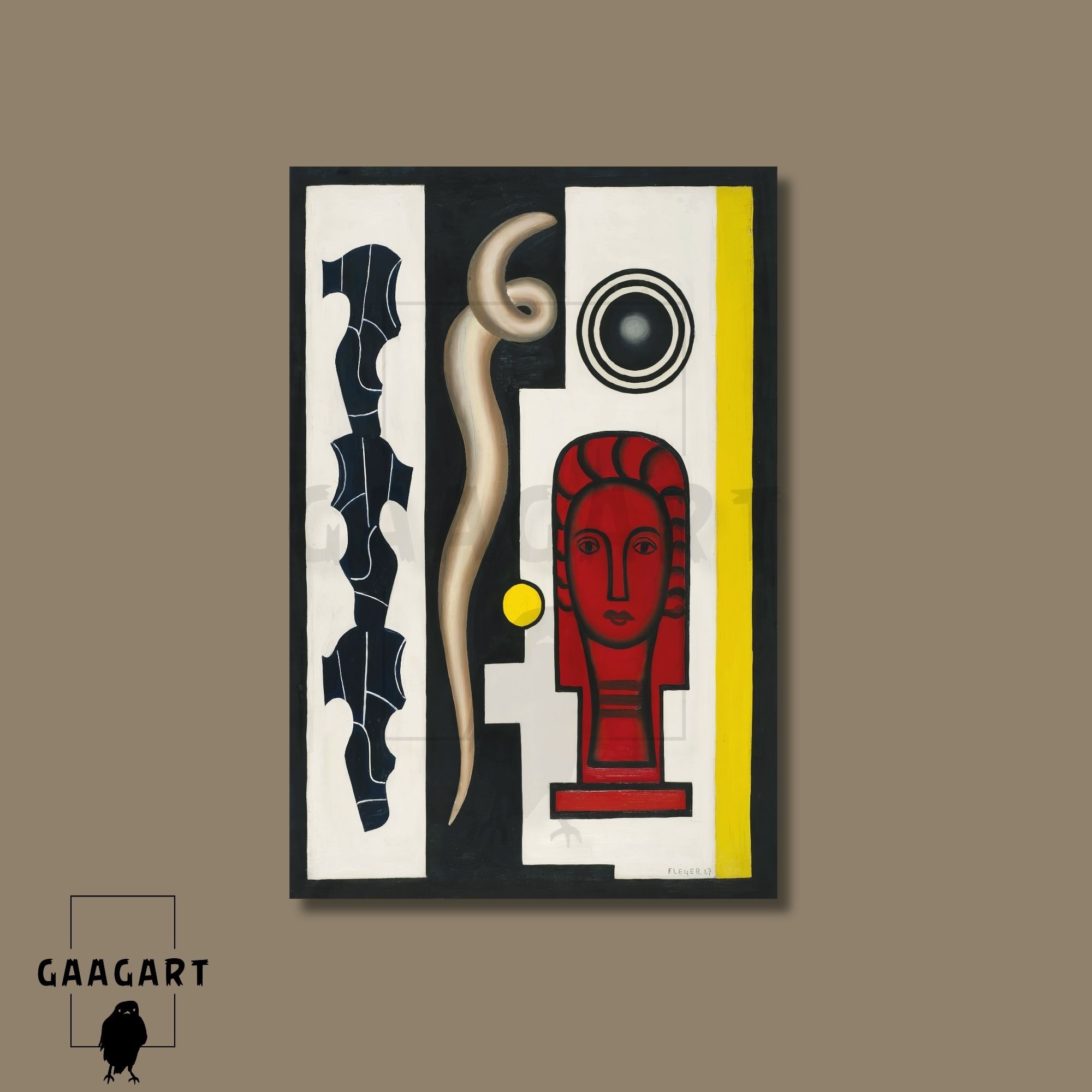 Tekli Dikey Kanvas Tablo Ünlü Eserler Fernand Leger Nature Morte