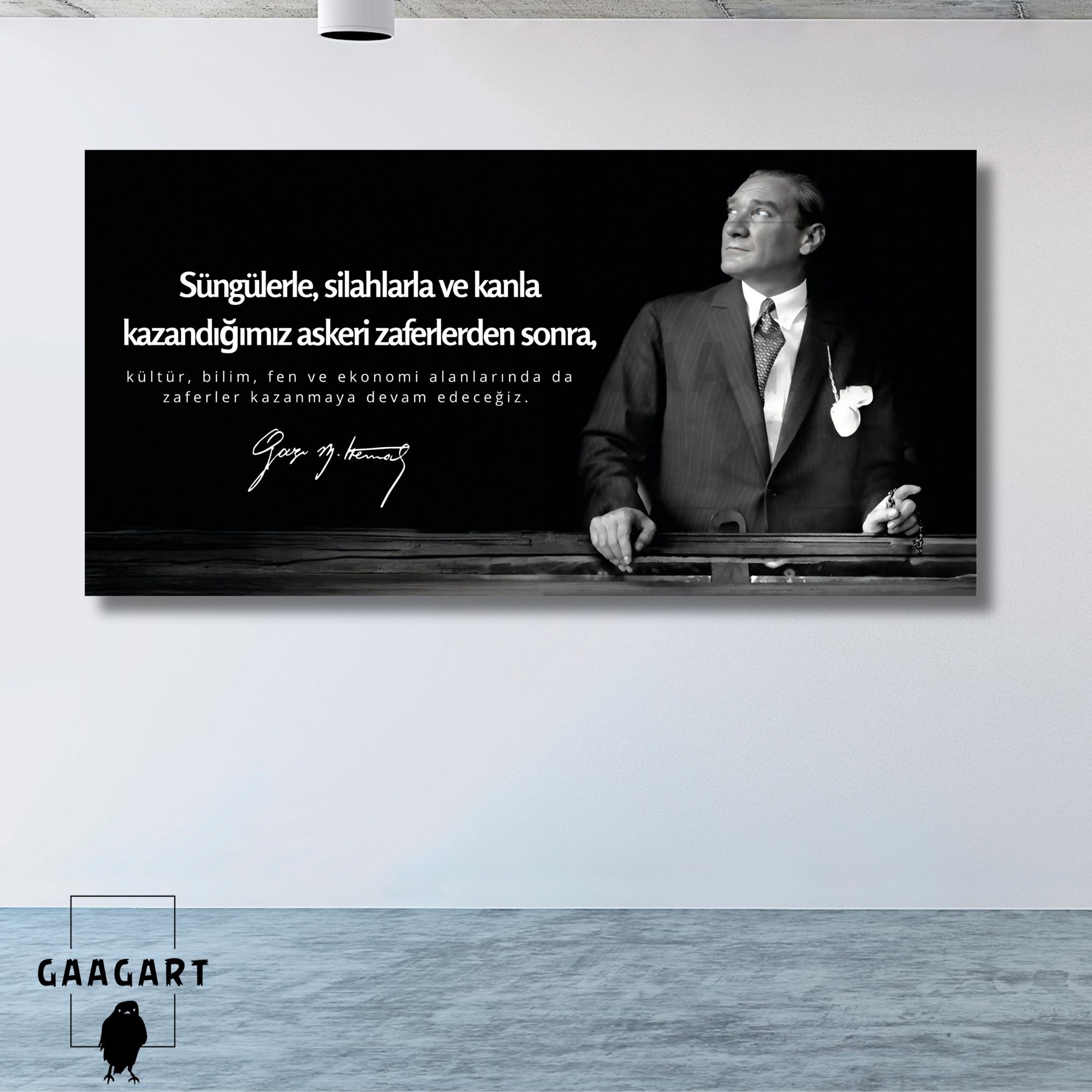 Panoramik Kanvas Makam Panosu Atatürk Sözleri Bilim ve Kültür