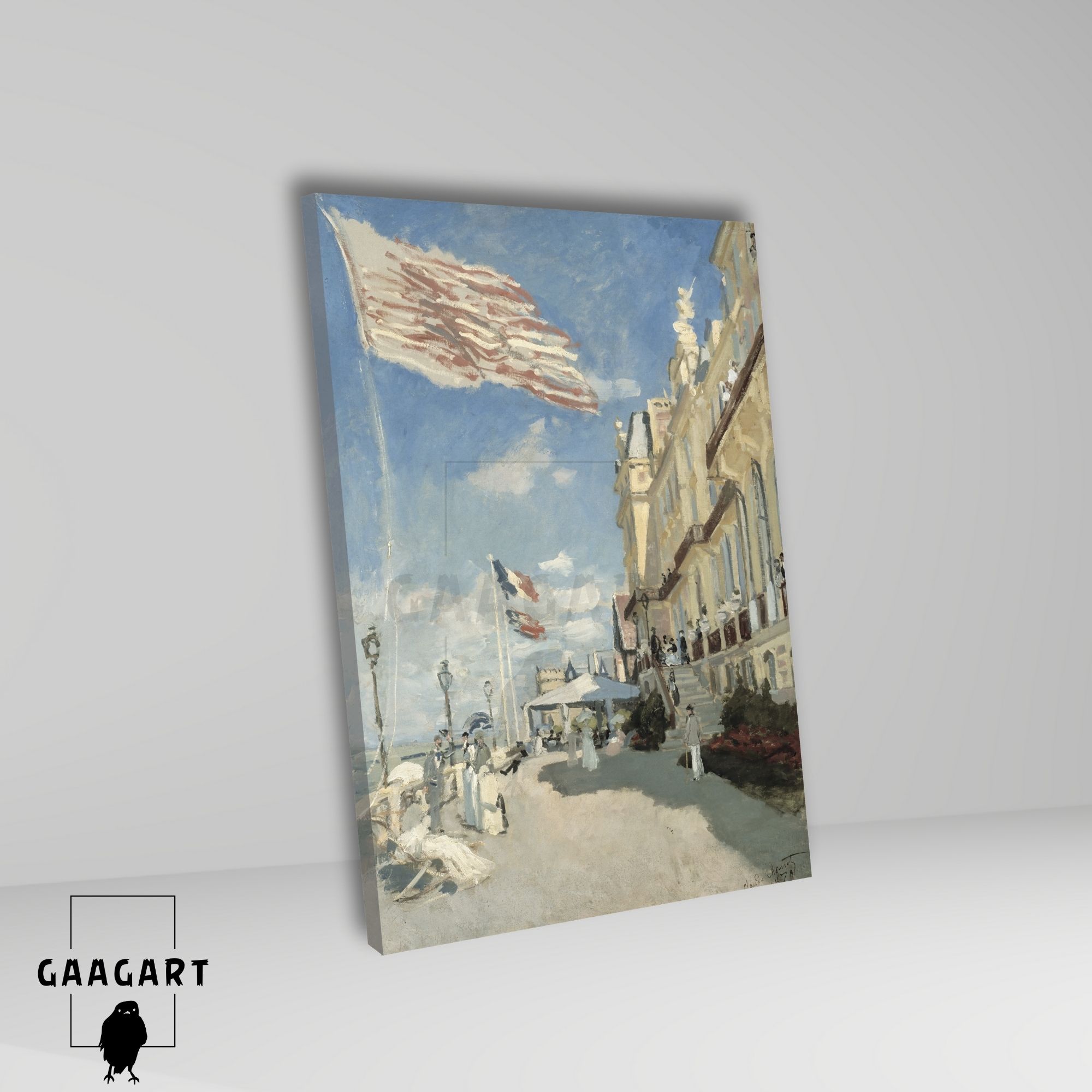 Tekli Dikey Kanvas Claude Monet Hotel Roches Noires Trouville
