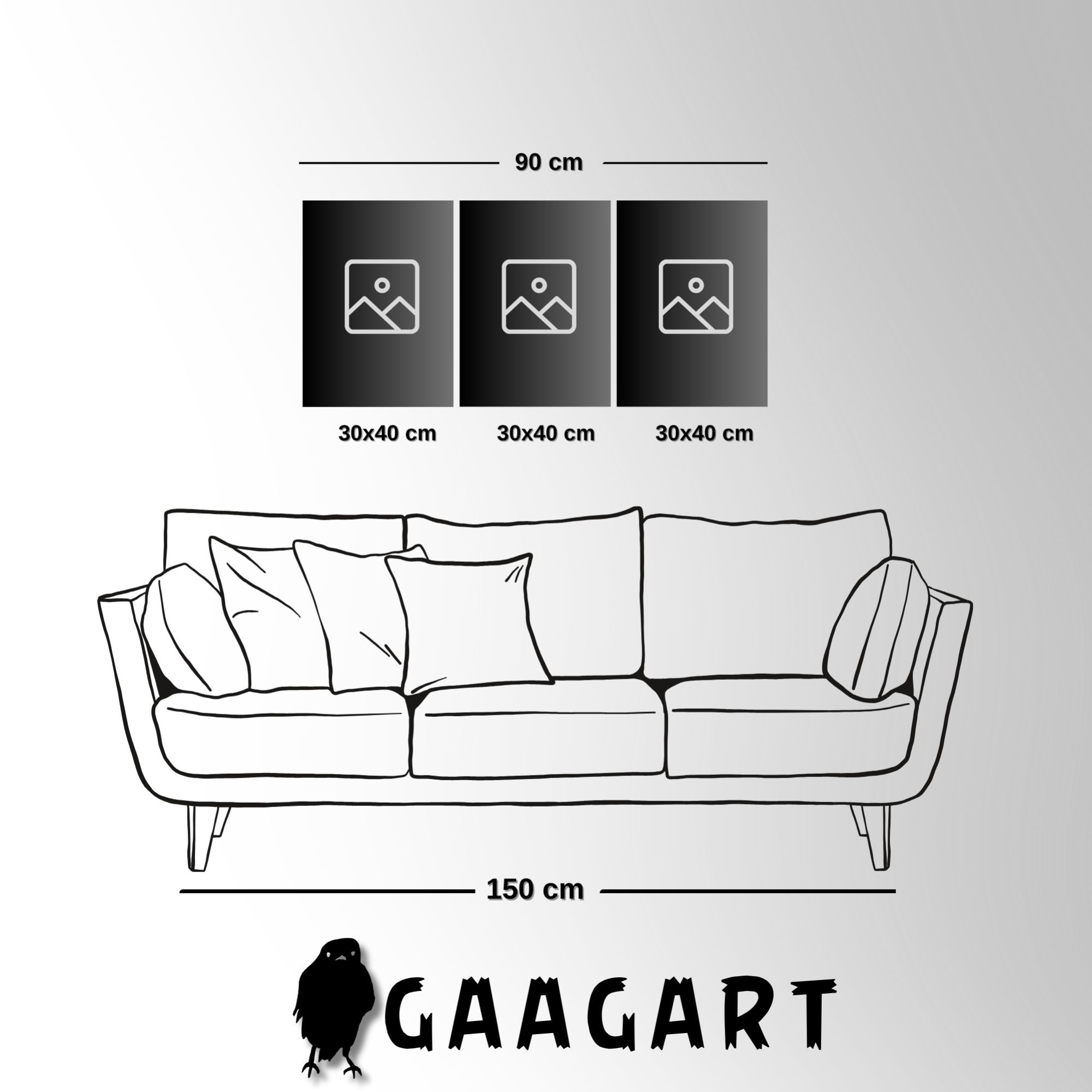 3'lü Kanvas Duvar Tablosu Seti Soft Çiçek Deseni