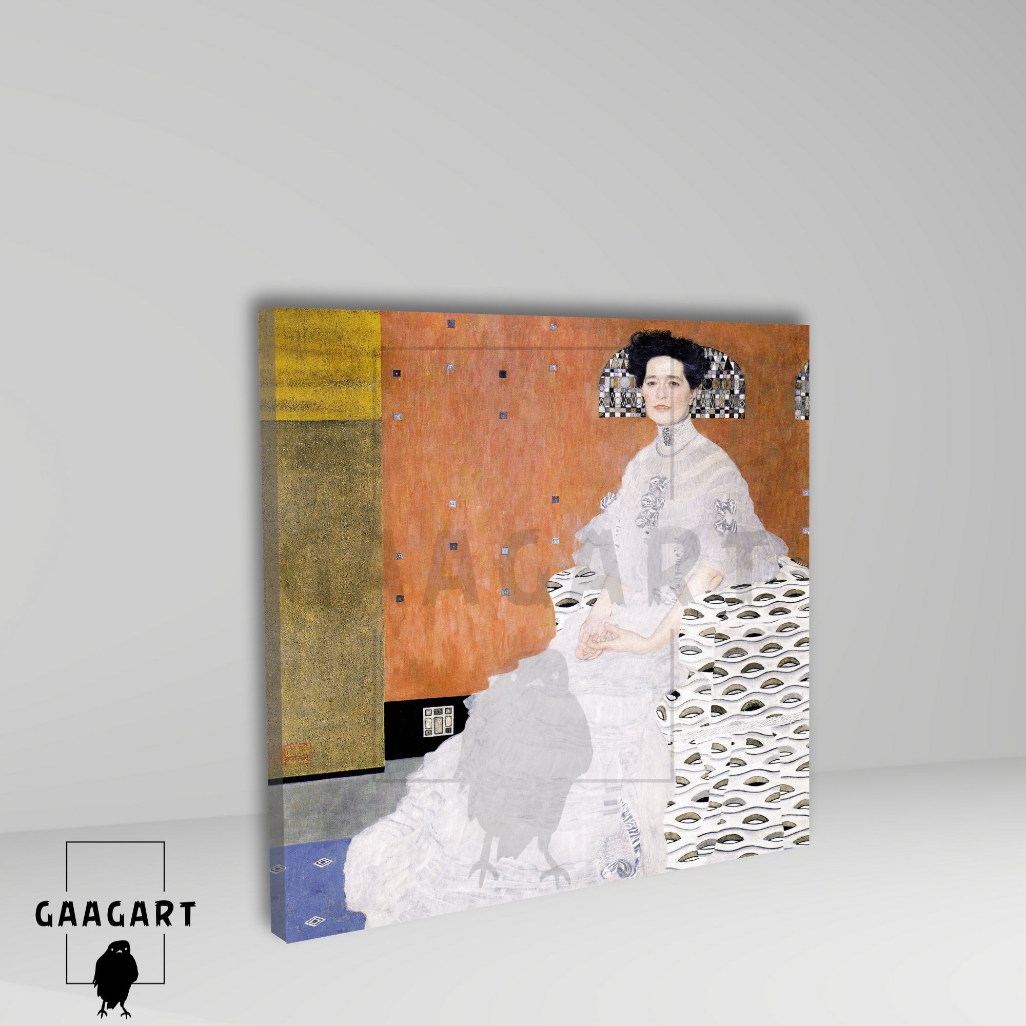 Kare Kanvas Tablo Ünlü Eserler Gustav Klimt Fritza Riedler Portresi
