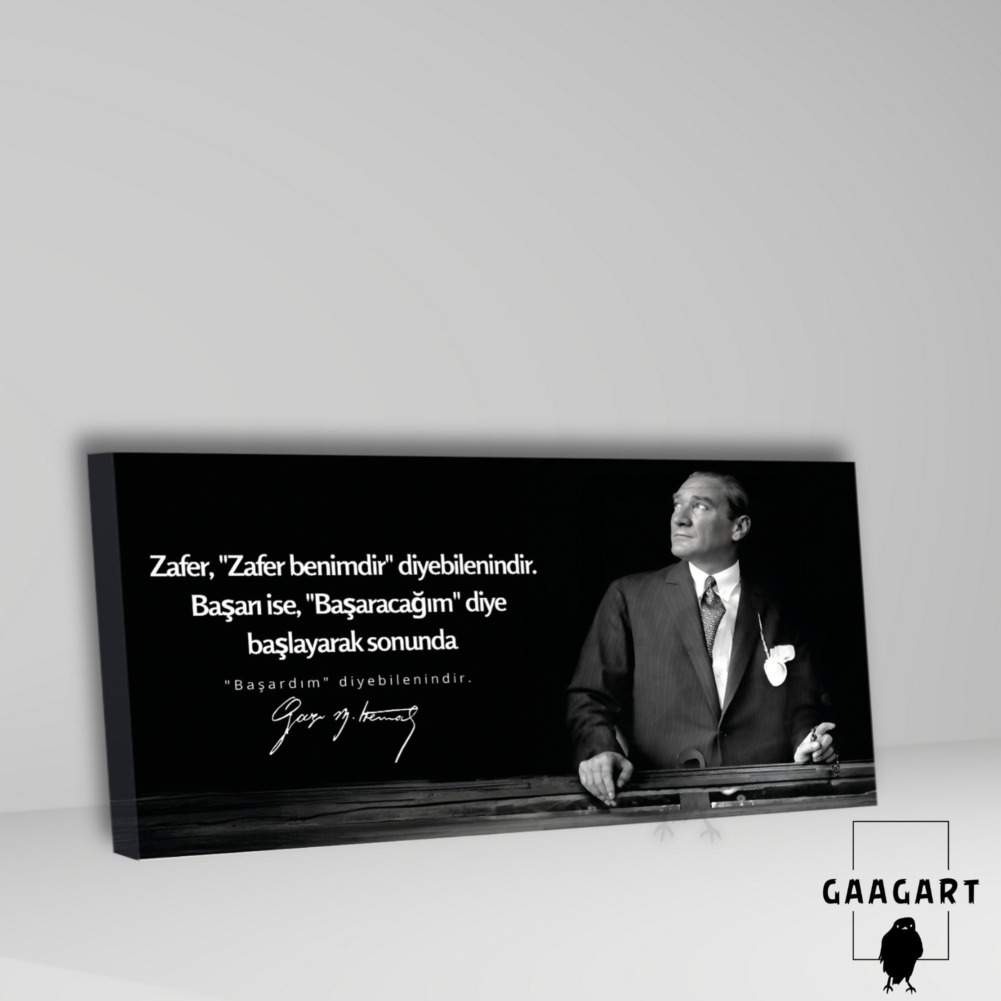 Panoramik Kanvas Makam Panosu Atatürk Sözleri Zafer ve Başarı