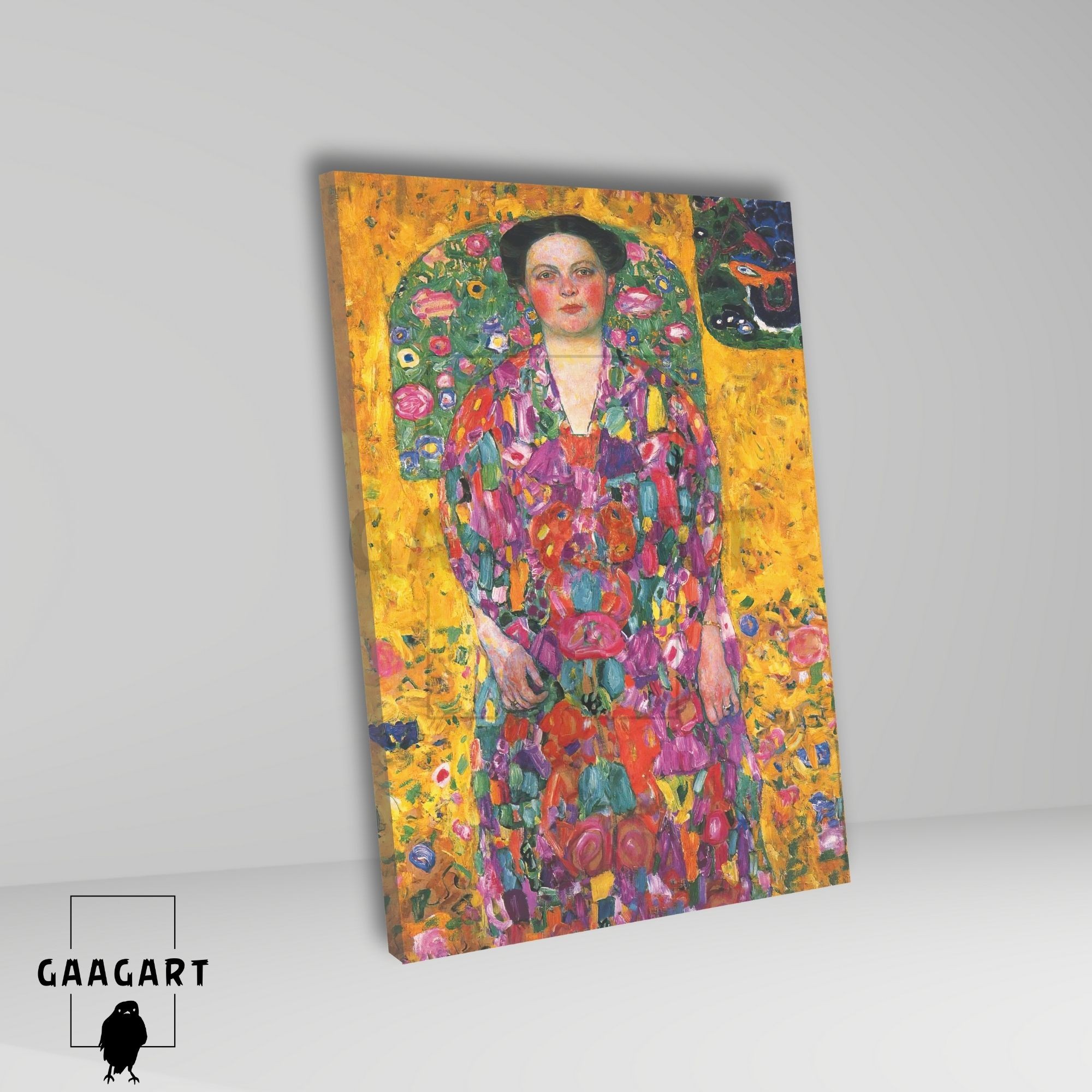 Tekli Dikey Kanvas Tablo Ünlü Eserler Klimt Portrait Of Eugenia Primavesi