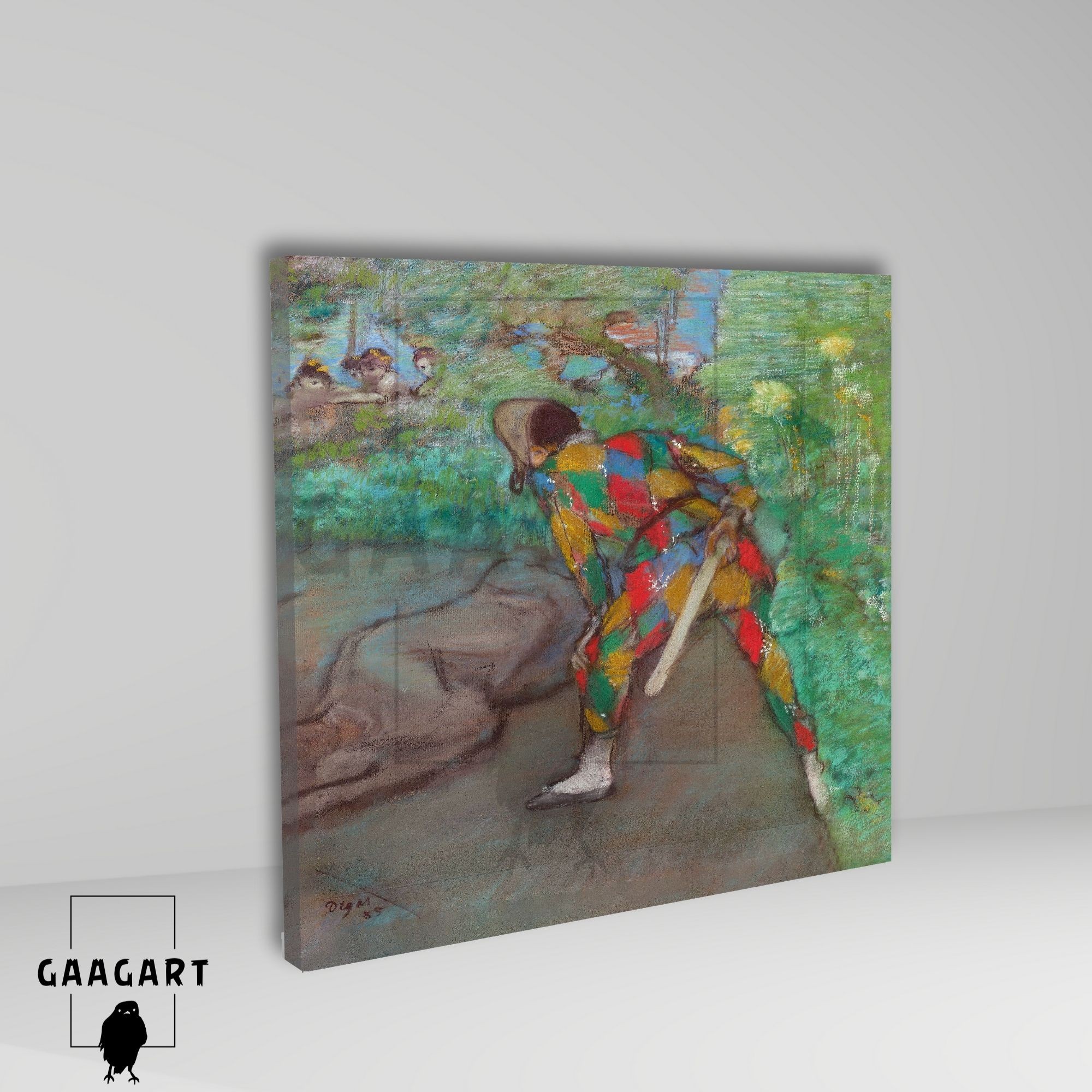 Kare Kanvas Tablo Ünlü Eserler Edgar Degas Harlequin (1885)