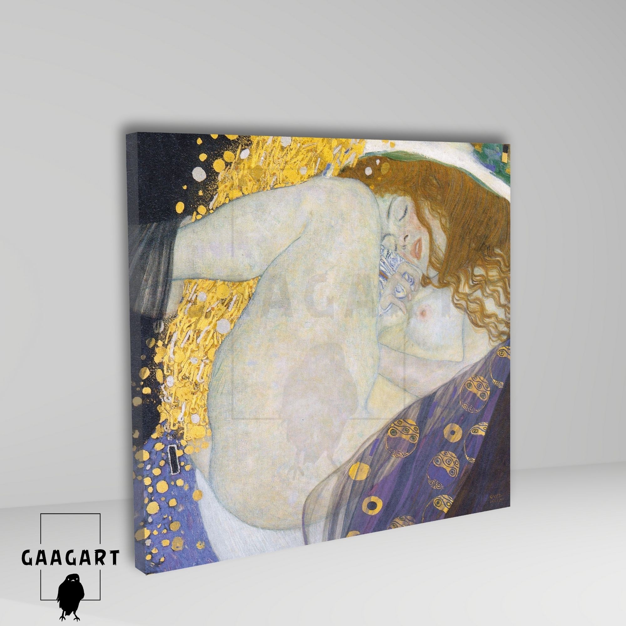 Kare Kanvas Tablo Ünlü Eserler Gustav Klimt-Danae (1907)