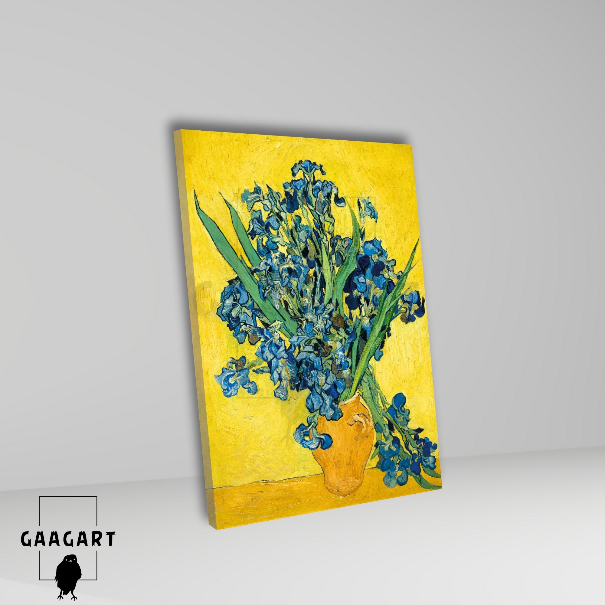 Tekli Dikey Kanvas Tablo Ünlü Eserler Van Gogh Irises