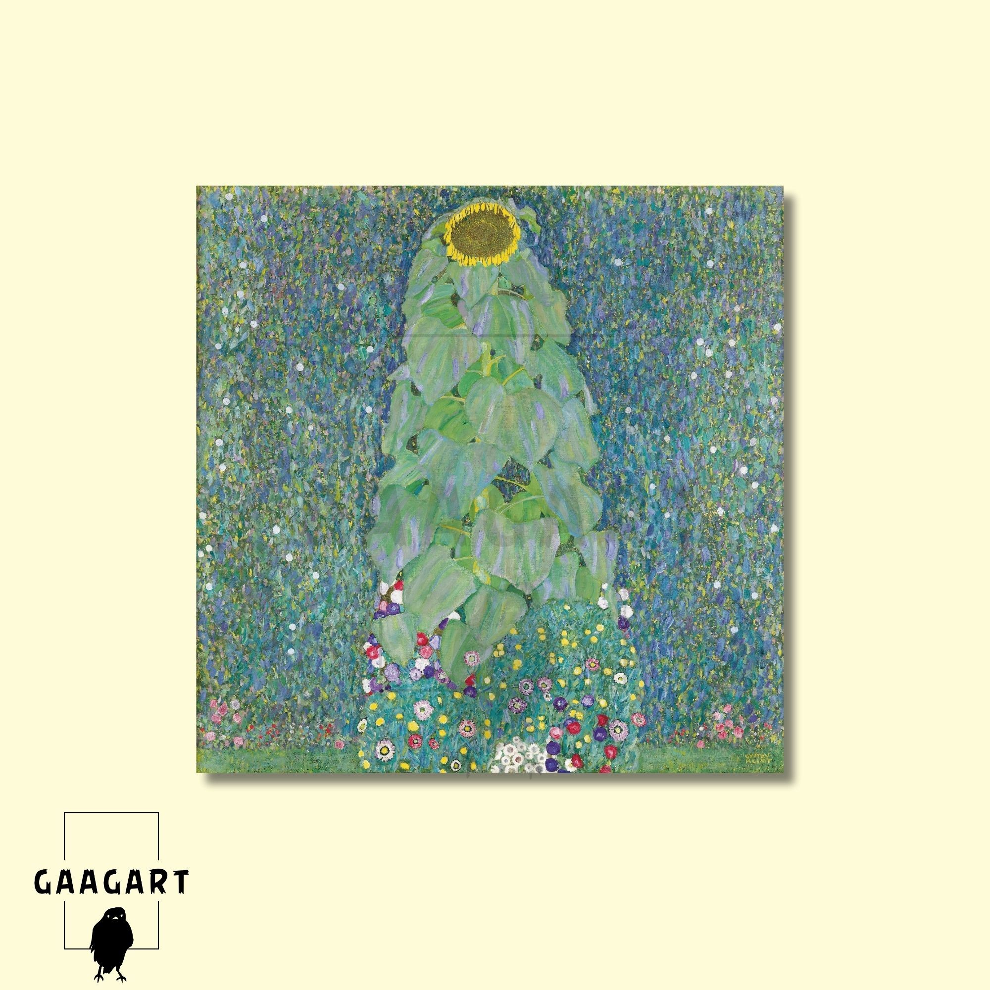 Kare Kanvas Tablo Ünlü Eserler Gustav Klimt-Sunflowers (1883)