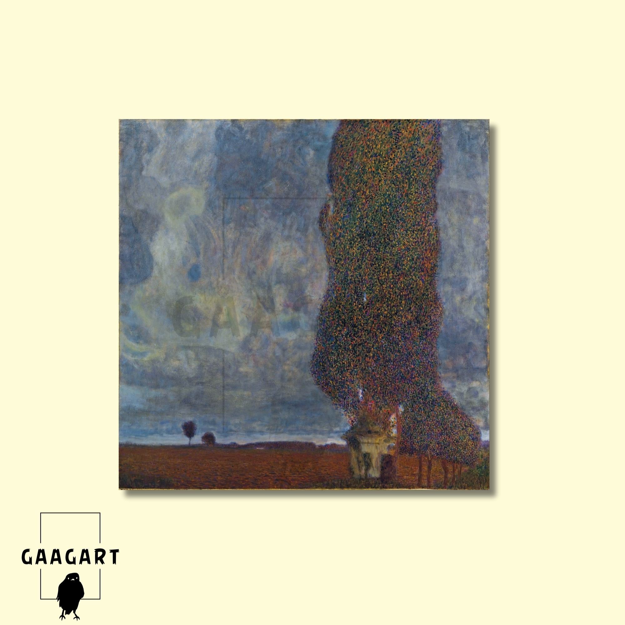Kare Kanvas Tablo Ünlü Eserler Gustav Klimt-Approaching Thunderstorm