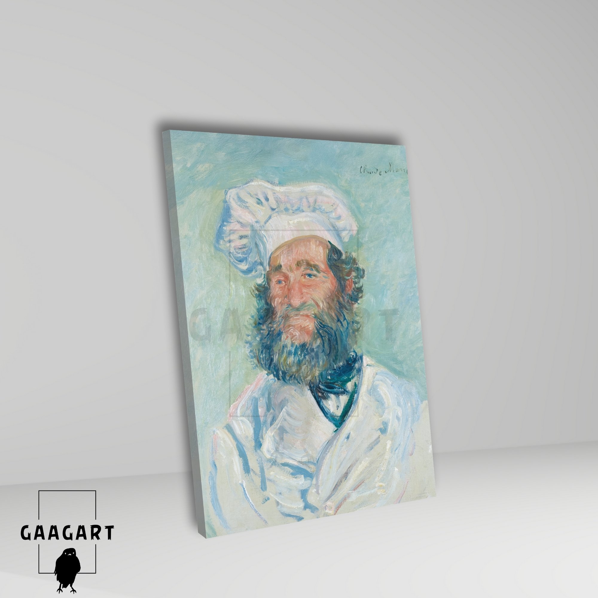 Tekli Dikey Kanvas Tablo Ünlü Eserler Claude Monet Der Koch Monsieur Paul