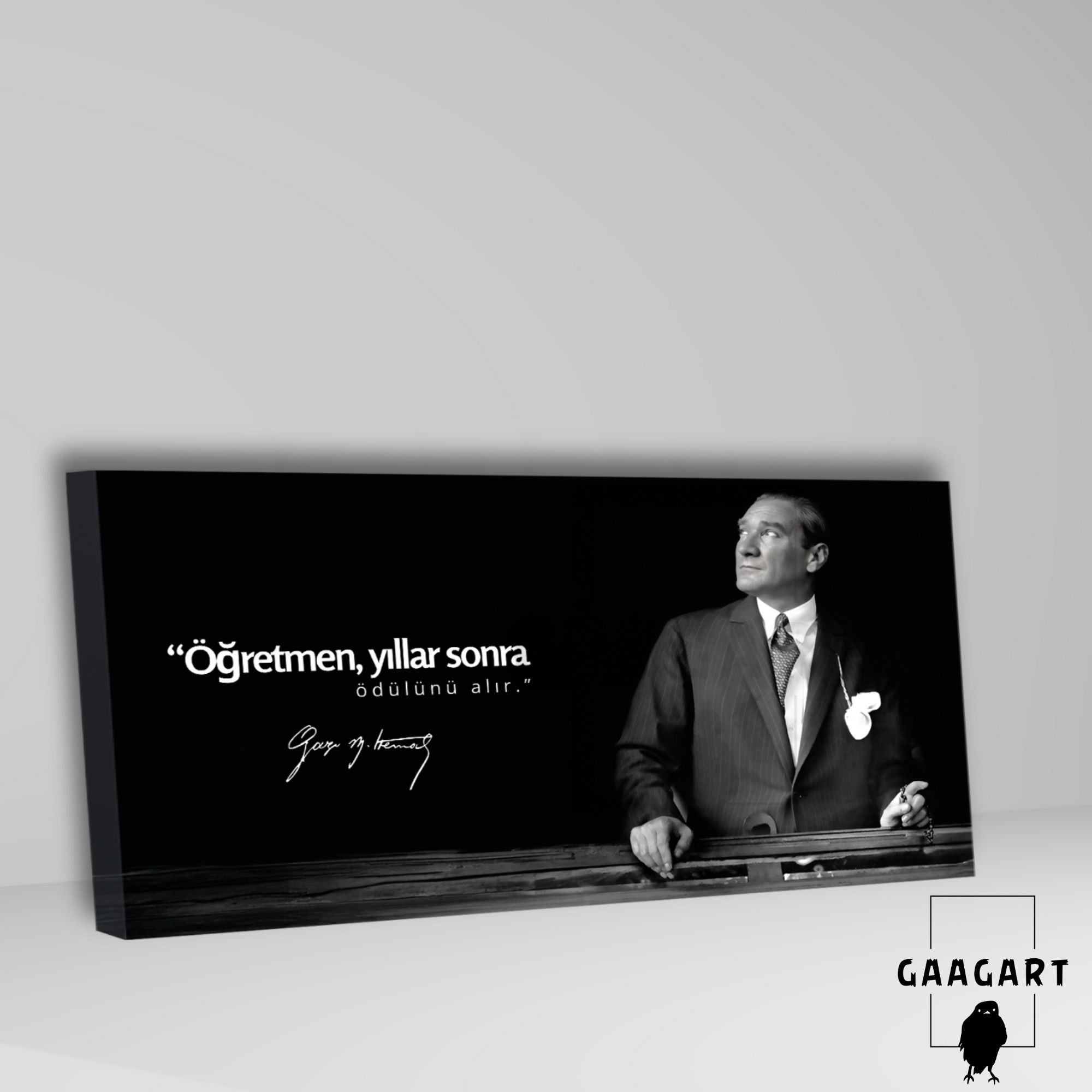 Panoramik Kanvas Makam Panosu Atatürk “Öğretmen, yıllar sonra ödülünü alır.”