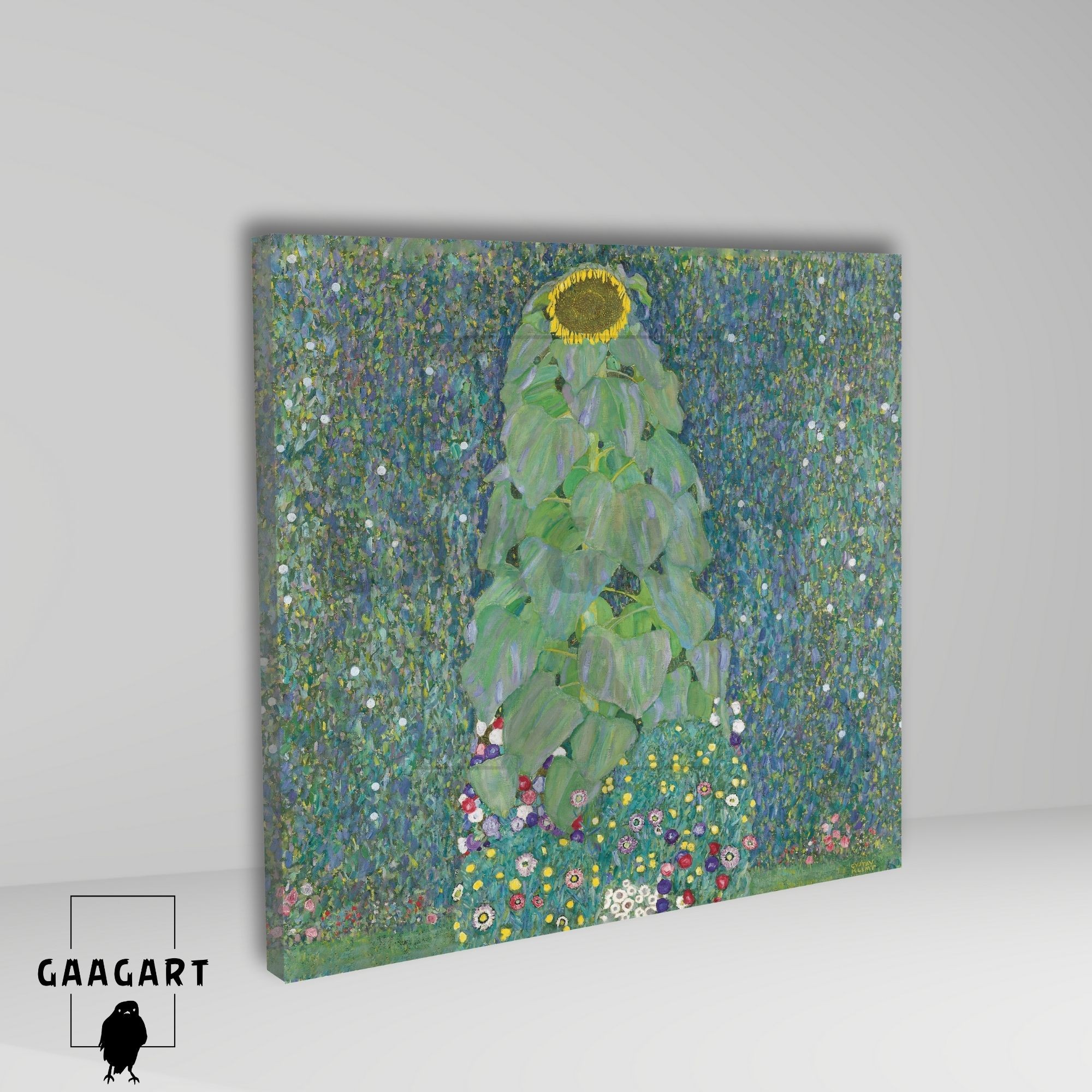 Kare Kanvas Tablo Ünlü Eserler Gustav Klimt-Sunflowers (1883)