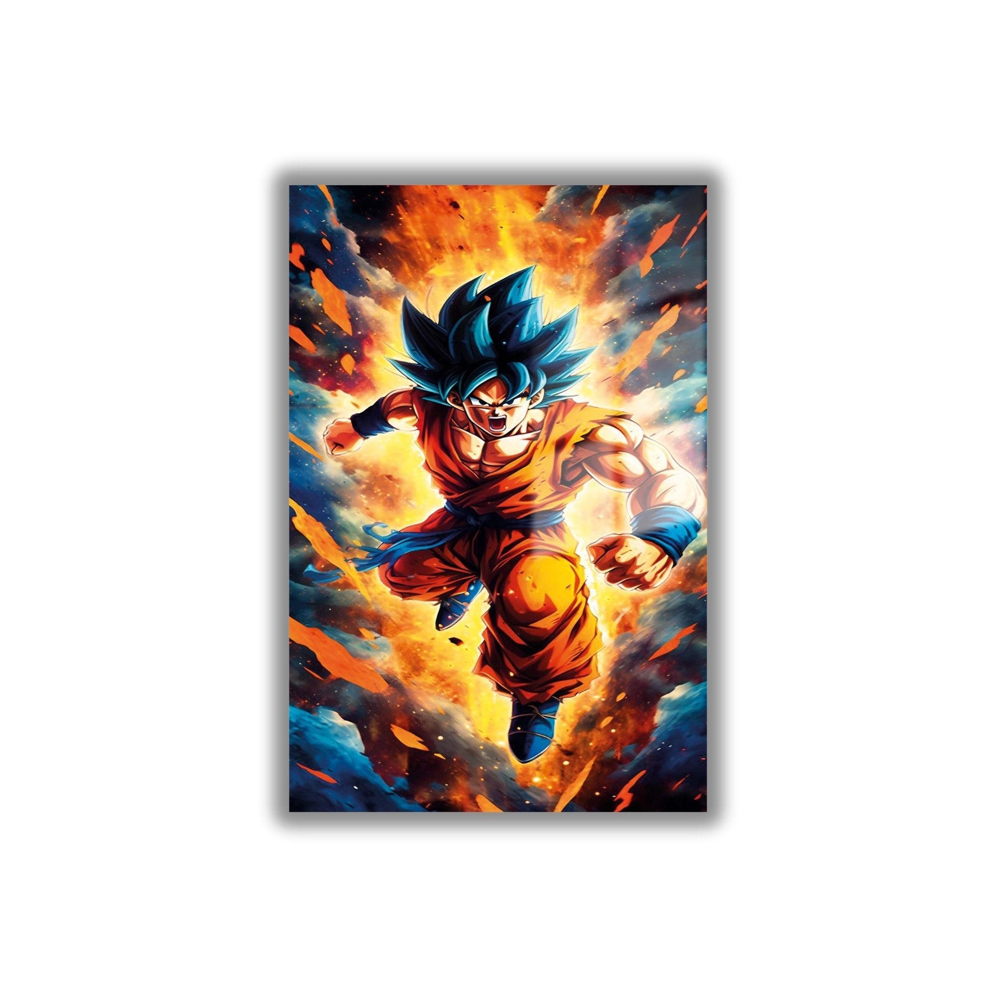 Temperli Gerçek Cam Tablo Dragon Ball Goku Karakteri