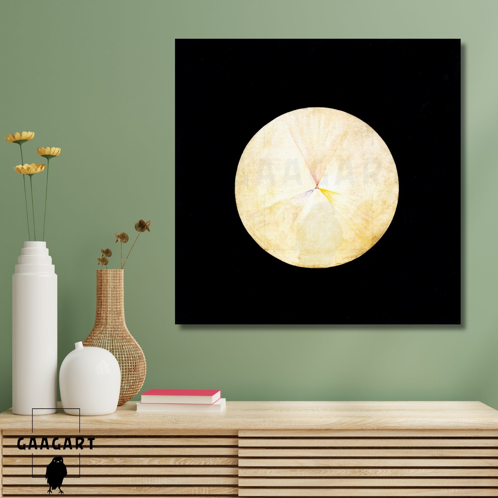Kare Kanvas Tablo Ünlü Eserler Hilma af Klint-Series SUW, No 14 Swan (1914 -1915)