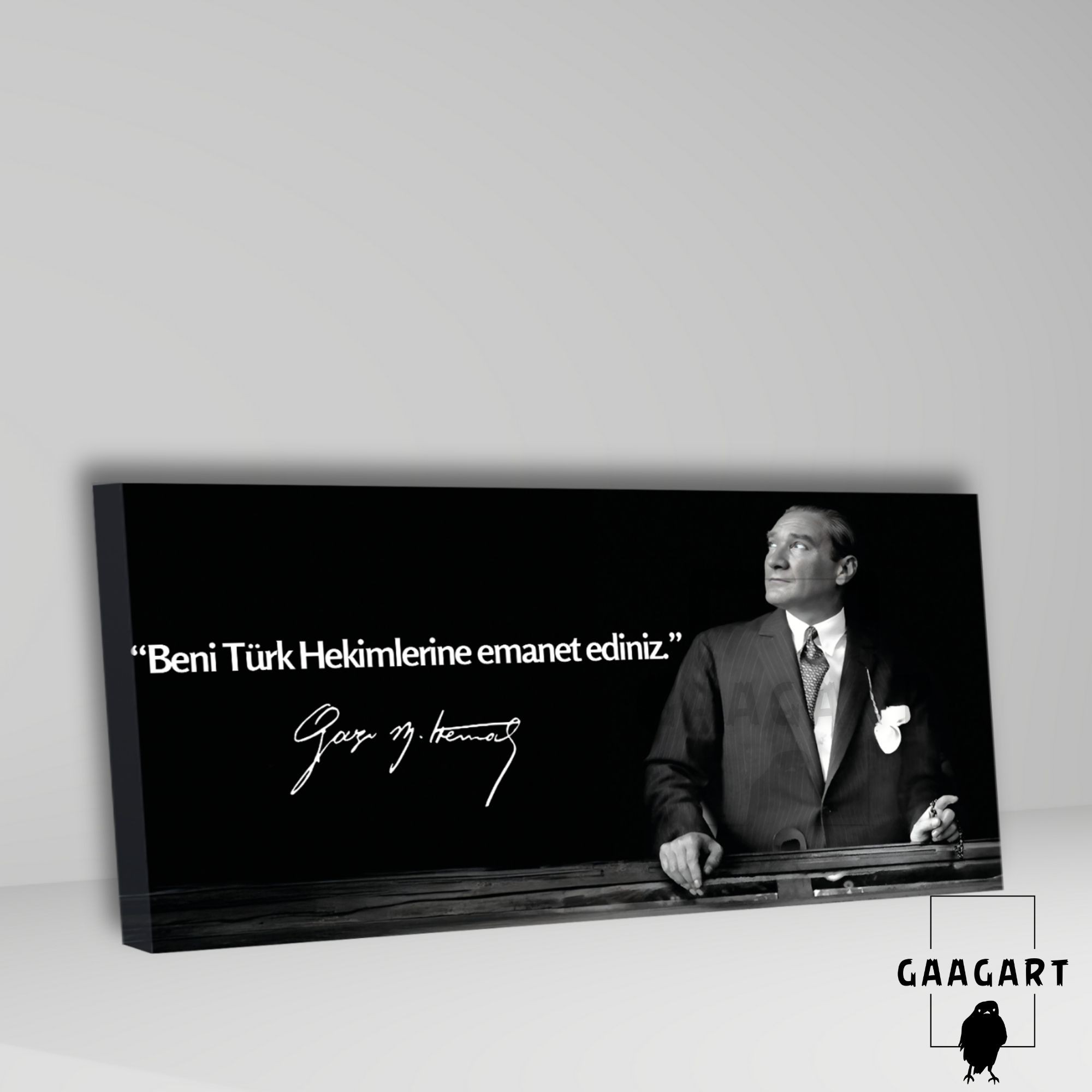 Panoramik Kanvas Makam Panosu “Beni Türk Hekimlerine emanet ediniz.” Atatürk