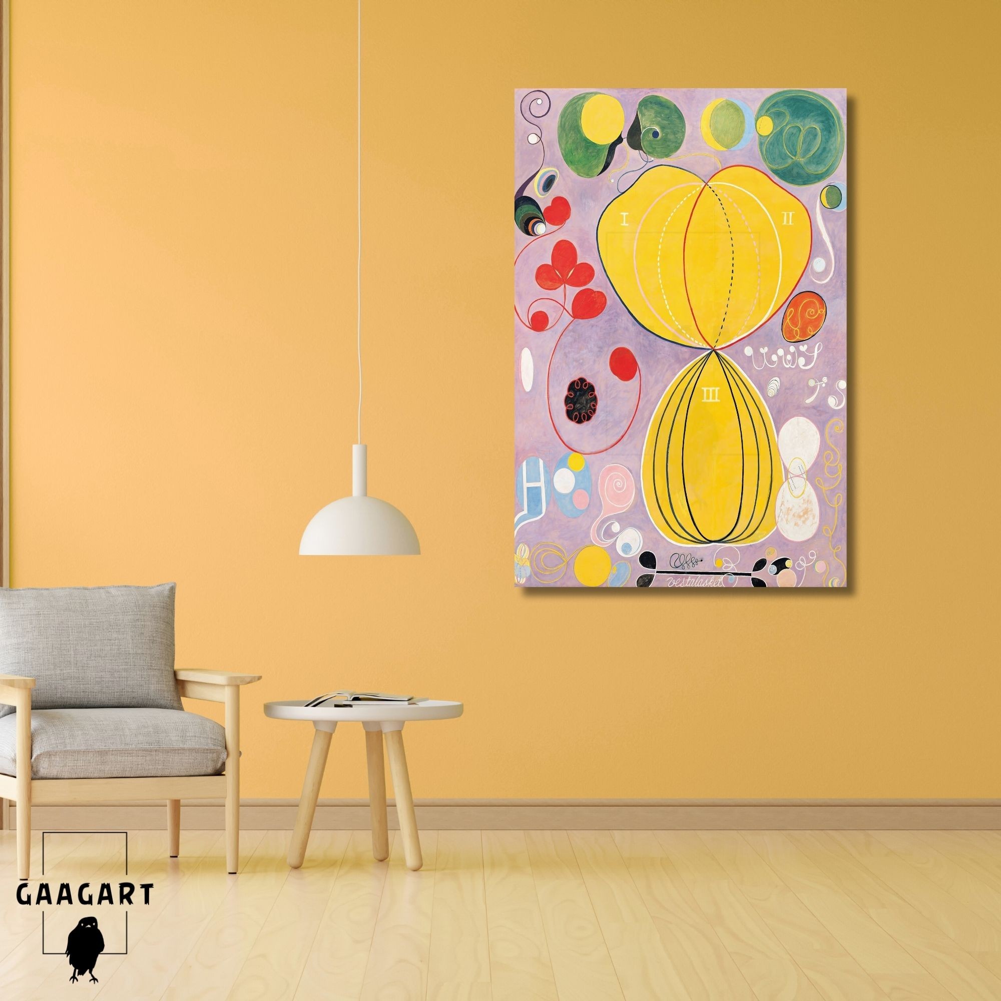 Tekli Dikey Kanvas Tablo Ünlü Eserler Hilma Af Klint Adulthood