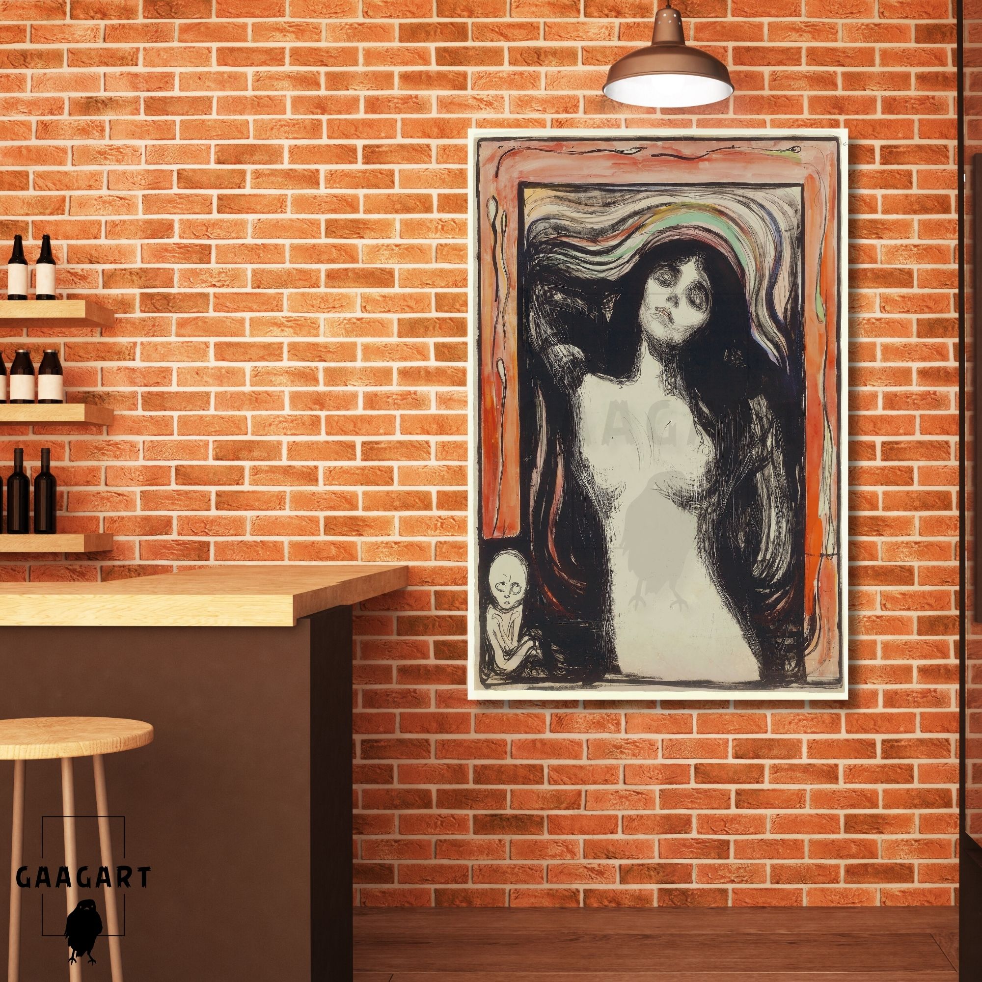 Tekli Dikey Kanvas Edvard Munch Madonna