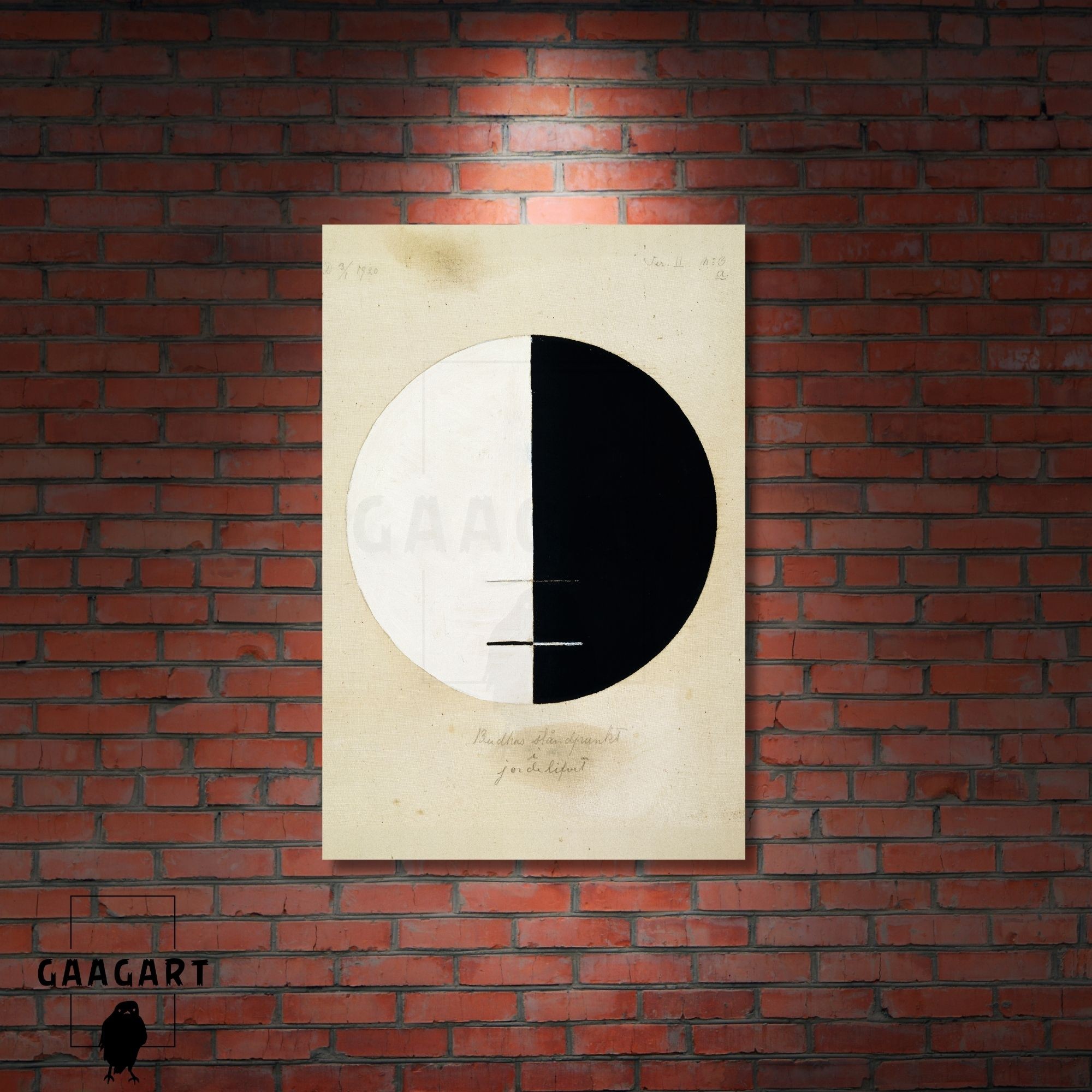 Tekli Dikey Kanvas Tablo Ünlü Eserler Hilma Af Klint Buddhas Standpoint