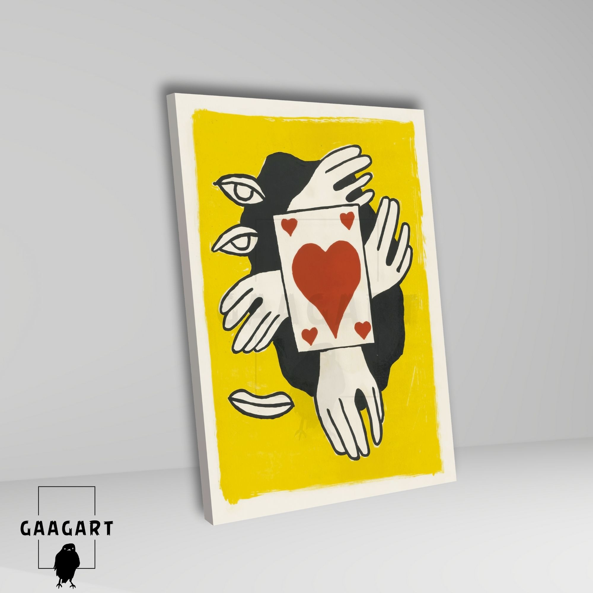 Tekli Dikey Kanvas Tablo Ünlü Eserler Fernand Leger Plate