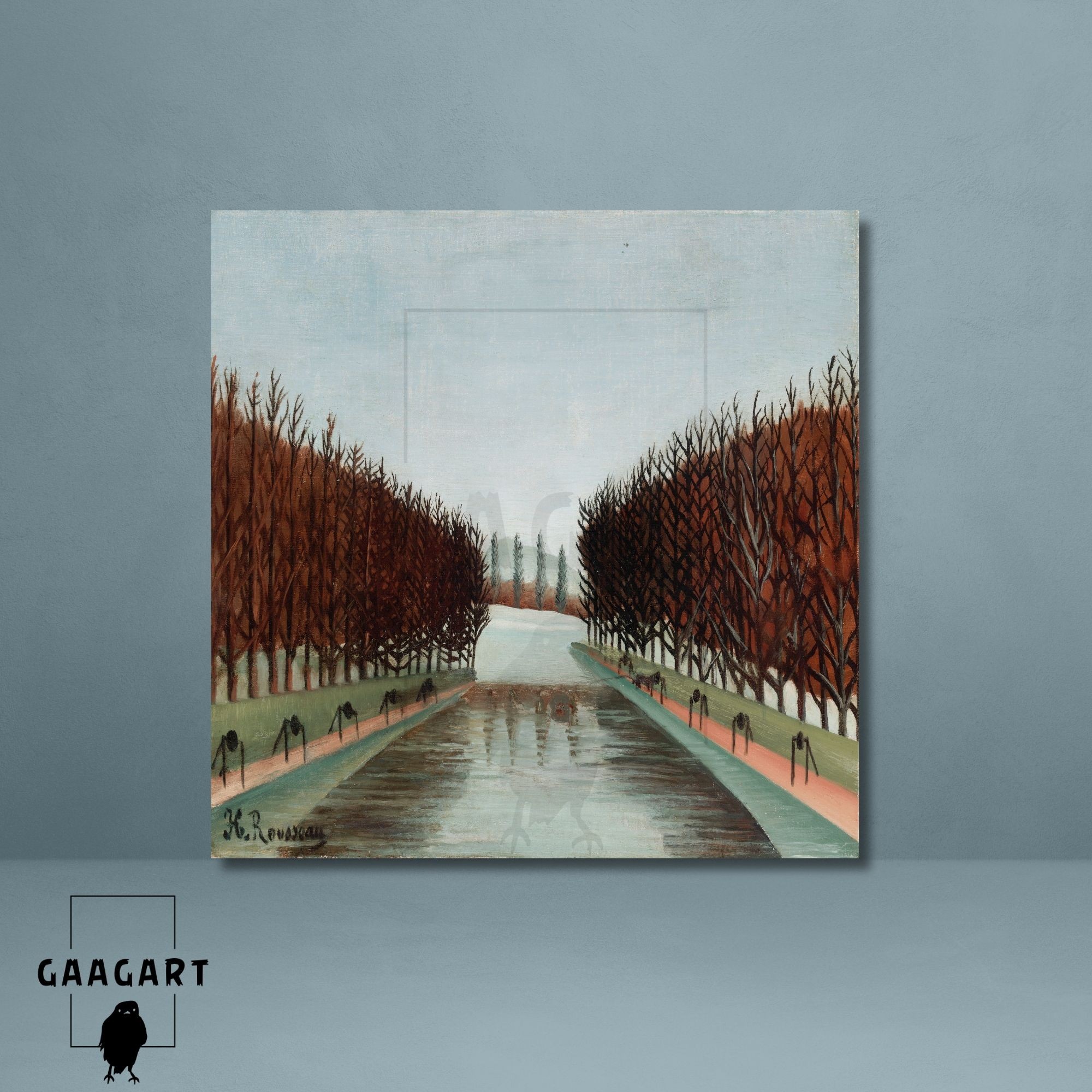 Kare Kanvas Tablo Ünlü Eserler Henri Rousseau-Le Canal (ca. 1905)