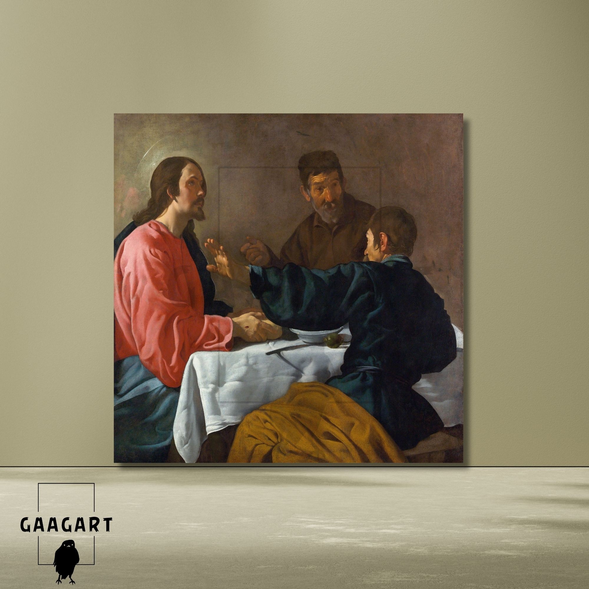 Kare Kanvas Tablo Ünlü Eserler Diego Velázquez The Supper at Emmaus 1622–23