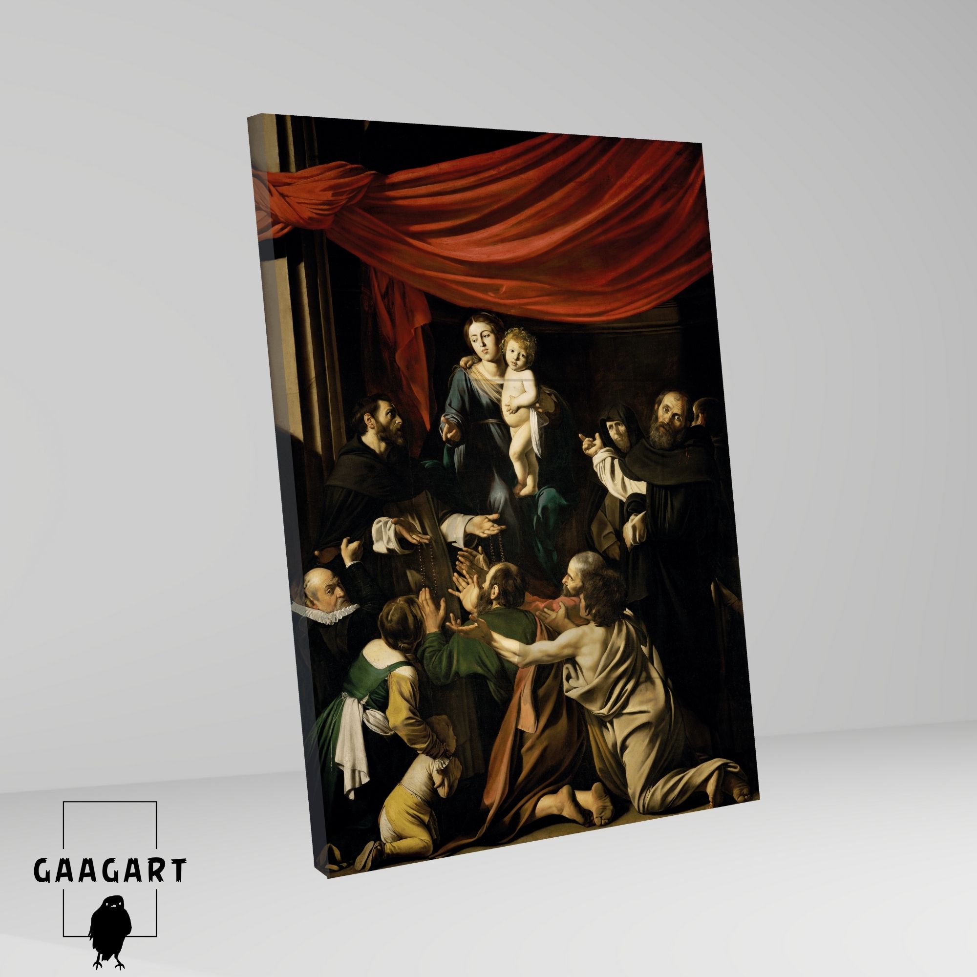 Tekli Dikey Kanvas Caravaggio Madonna Of The Rosary