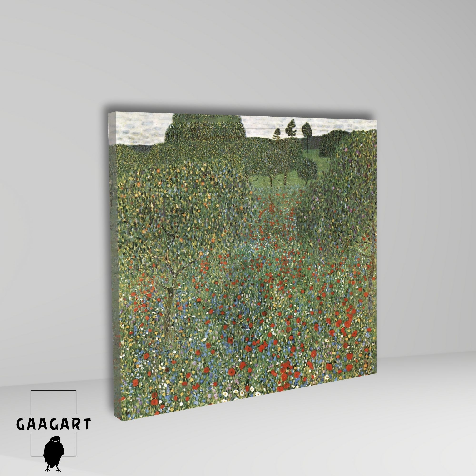 Kare Kanvas Tablo Ünlü Eserler Gustav Klimt Poppy Field 1907