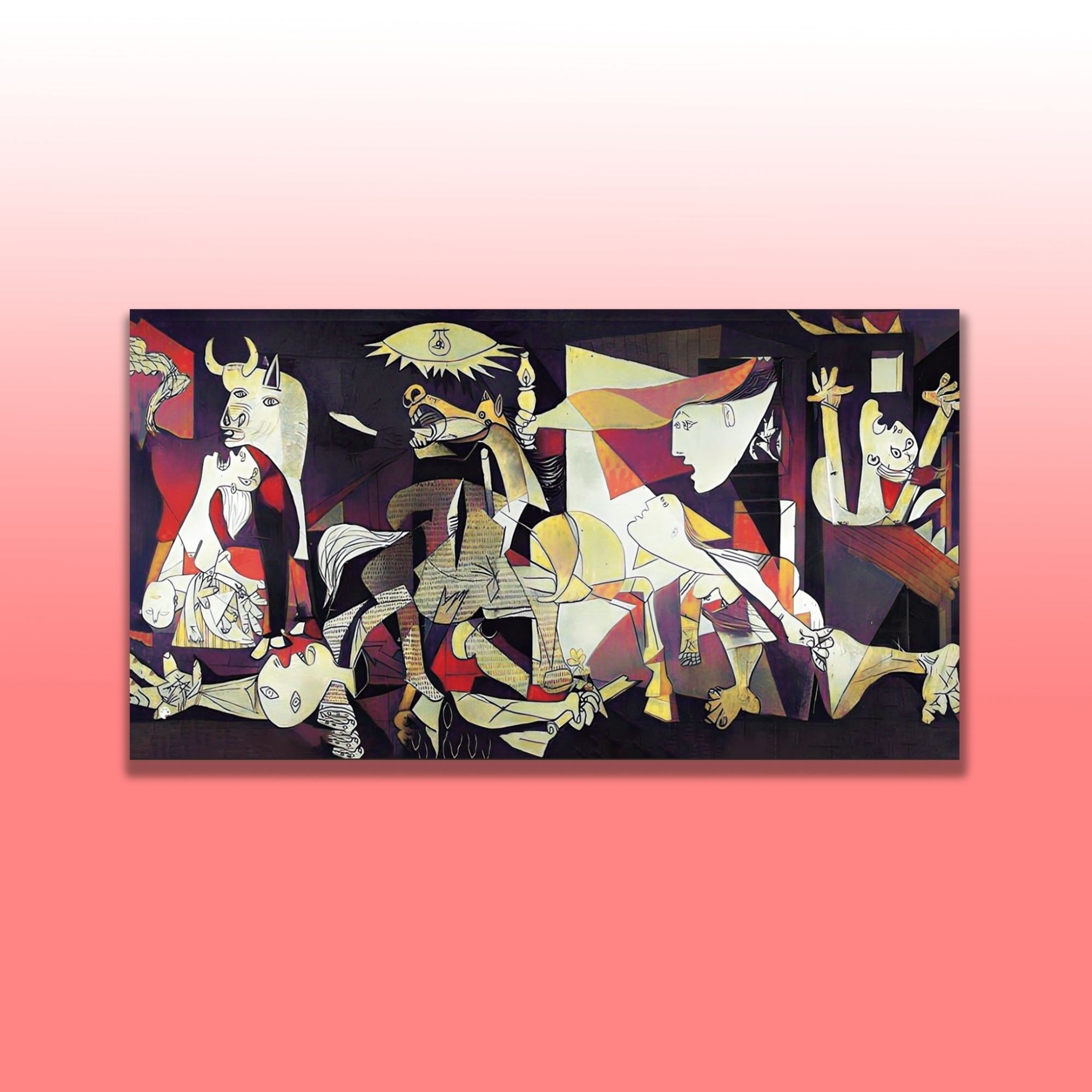 Panoramik Kanvas Duvar Tablosu Pablo Picasso Guernica