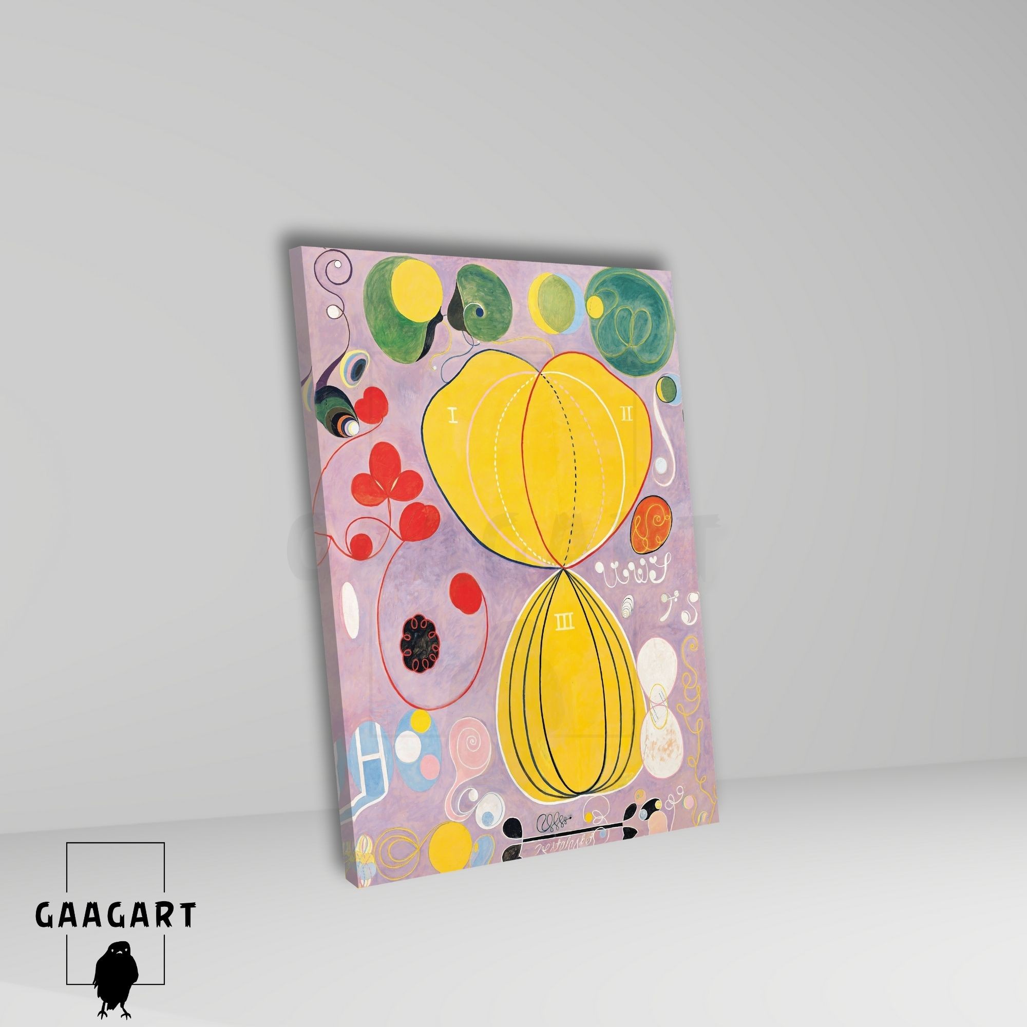 Tekli Dikey Kanvas Tablo Ünlü Eserler Hilma Af Klint Adulthood