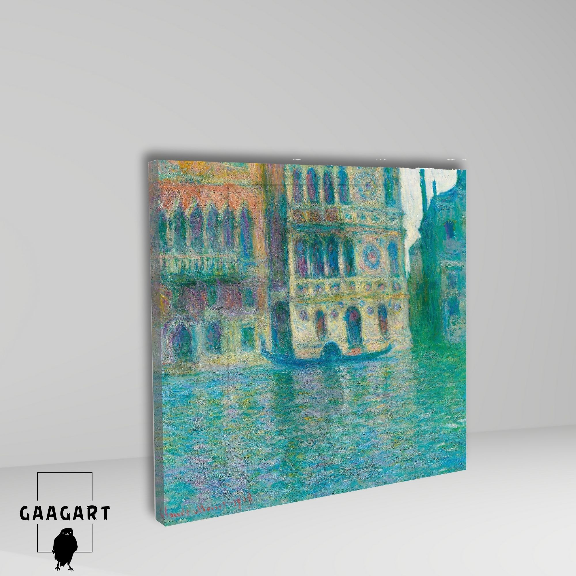 Kare Kanvas Tablo Ünlü Eserler Claude Monet Venice Palazzo Dario 1908