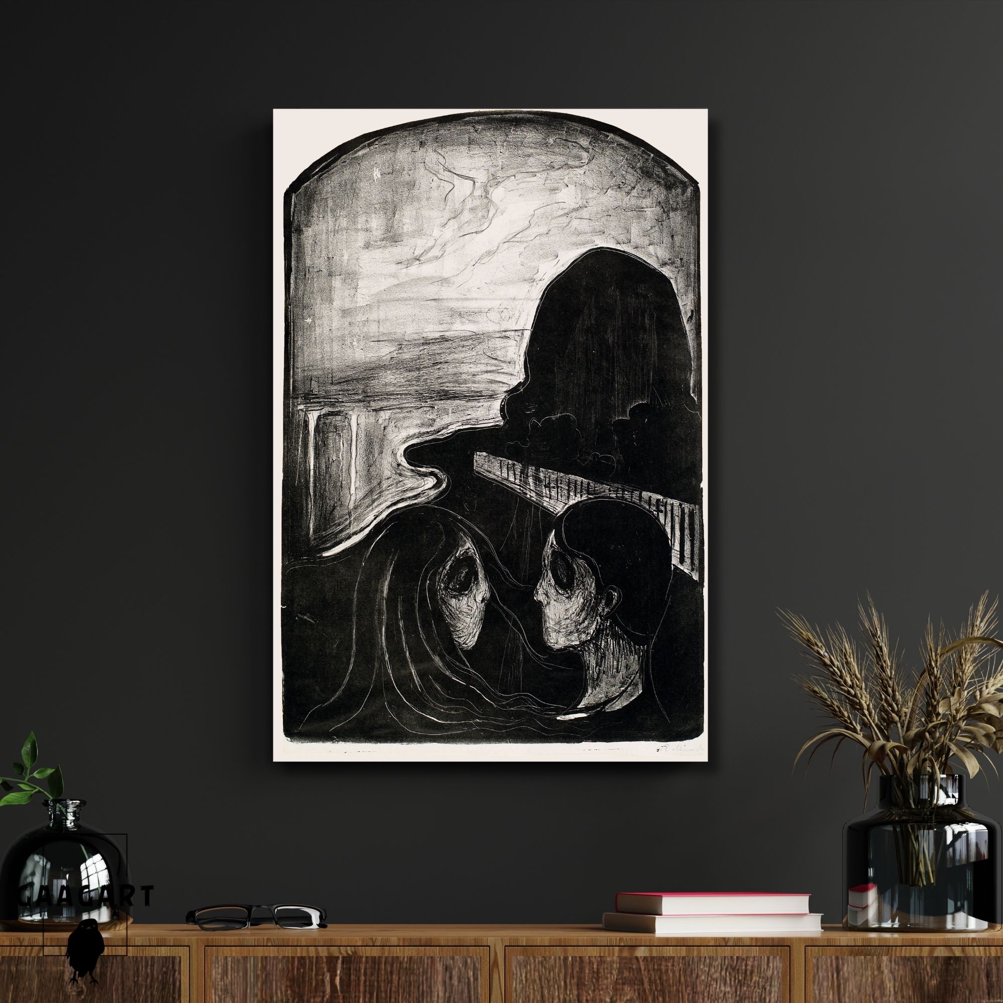 Tekli Dikey Kanvas Edvard Munch Attraction I