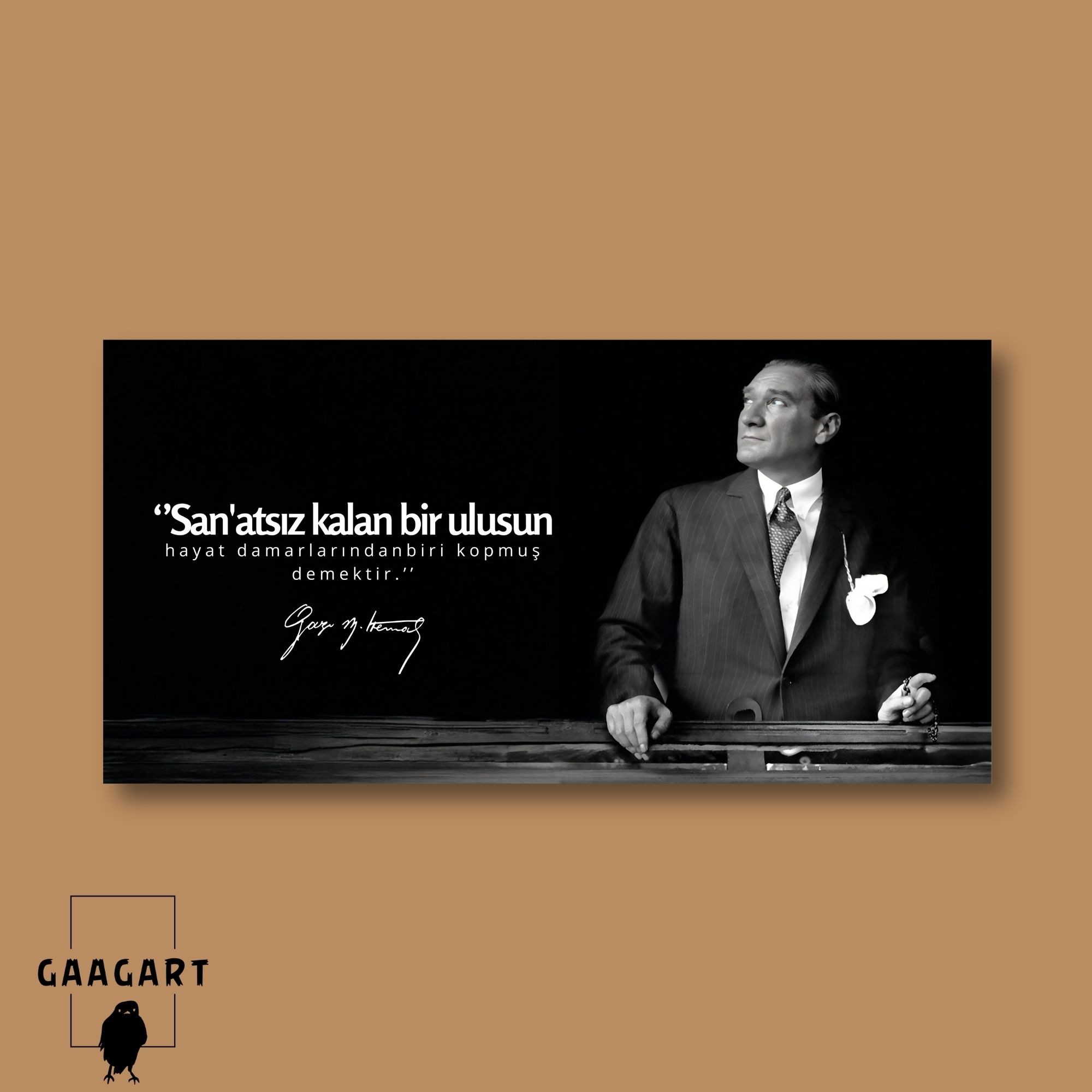Panoramik Kanvas Makam Atatürk Sanatsız kalan bir ulusun hayat damarlarından biri kopmuş demektir.