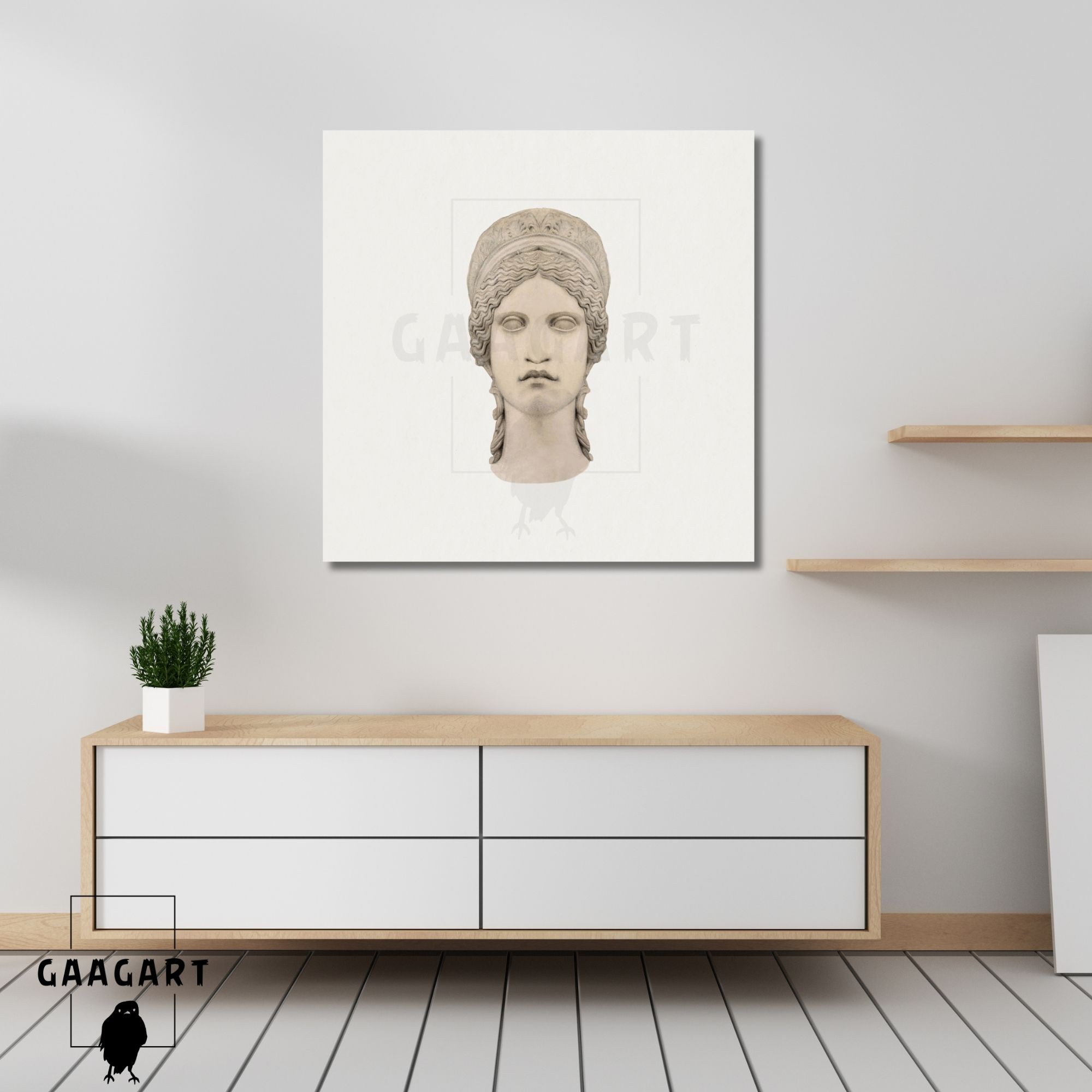 Kare Kanvas Tablo Ünlü Eserler Gustav Klimt Heykel PortresiGAAGART-TKK-0489