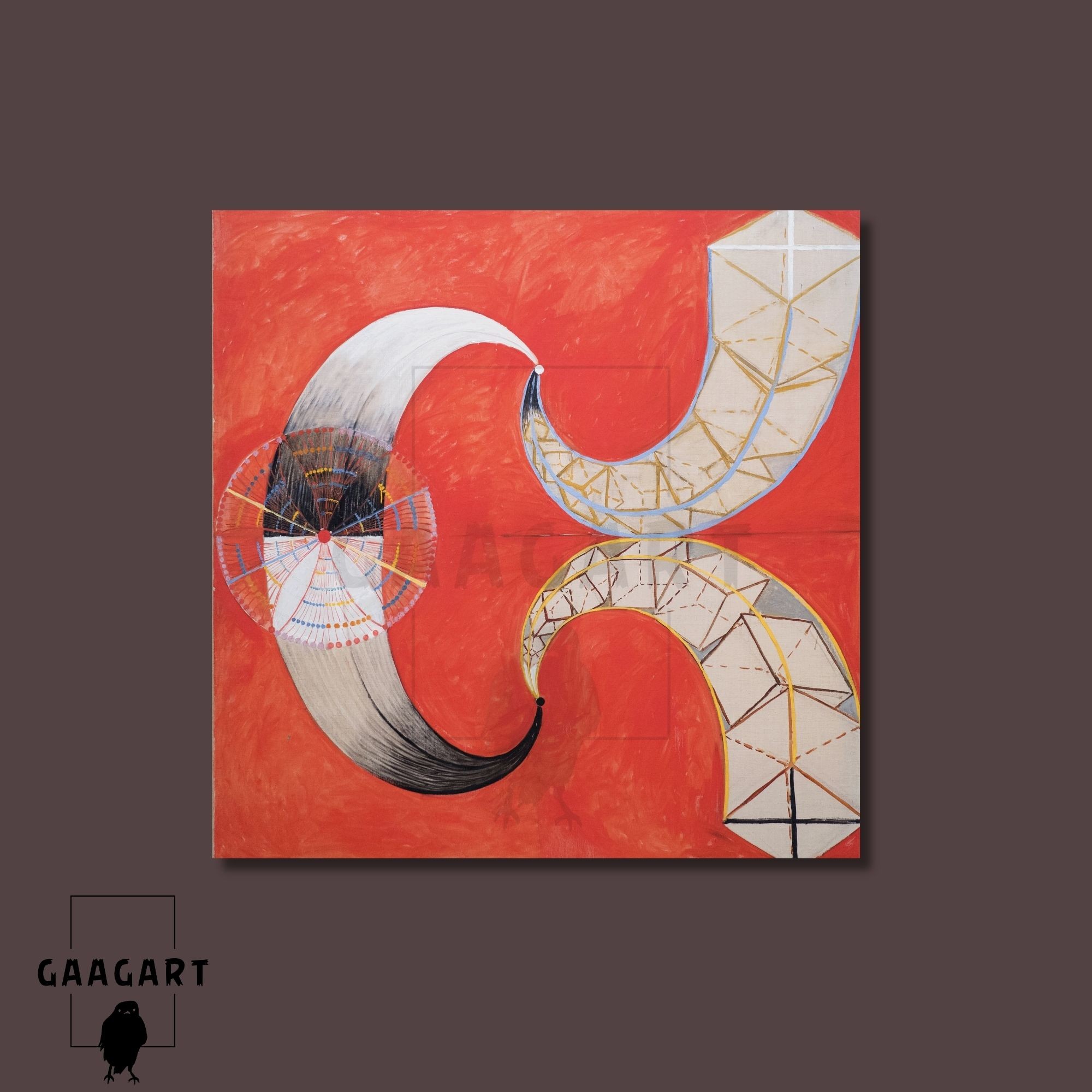 Kare Kanvas Tablo Ünlü Eserler Hilma af Klint-Group IX-SUW, The Swan, No. 9 (1915)