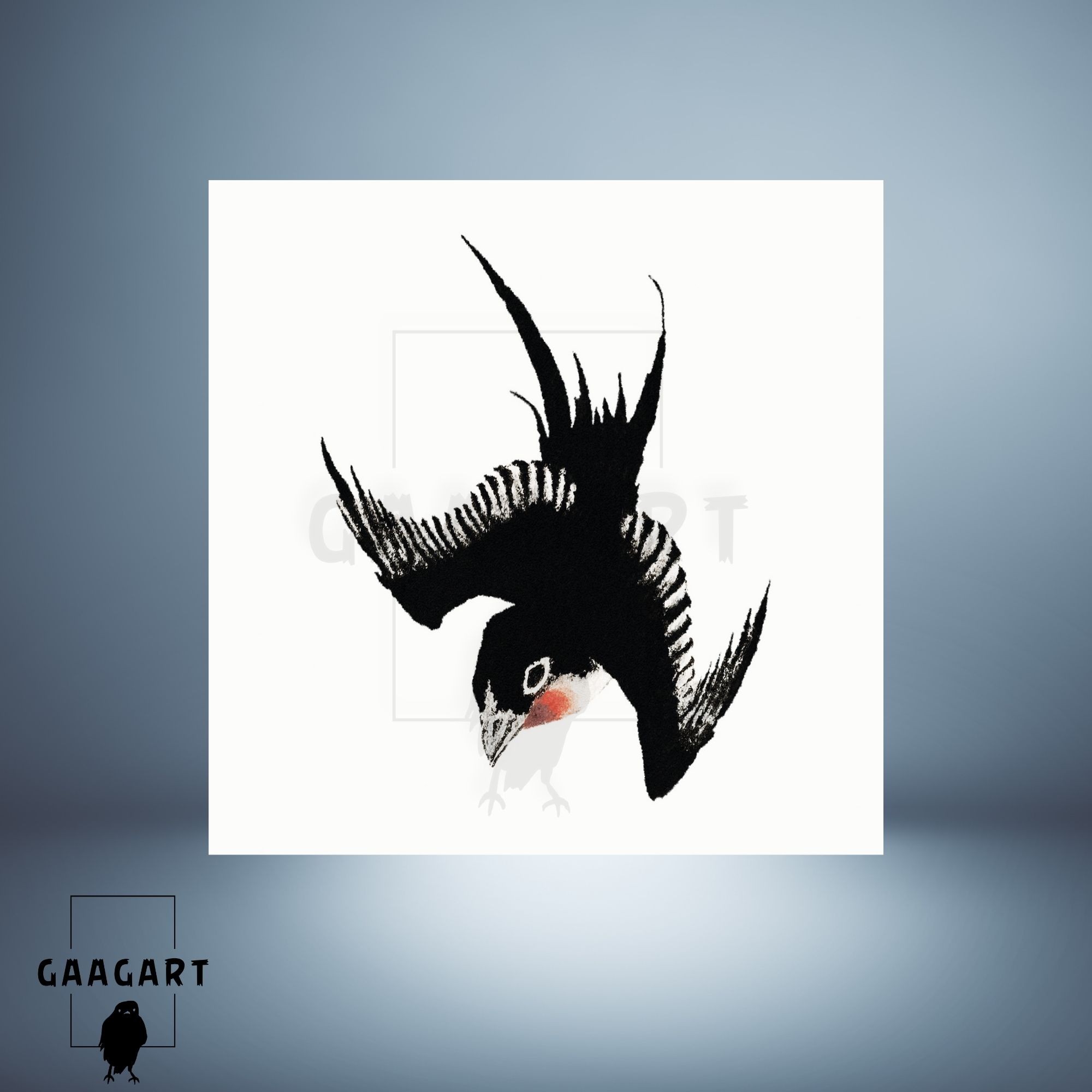 Kare Kanvas Tablo Ünlü Eserler Katsushika Hokusai Birds Flaying