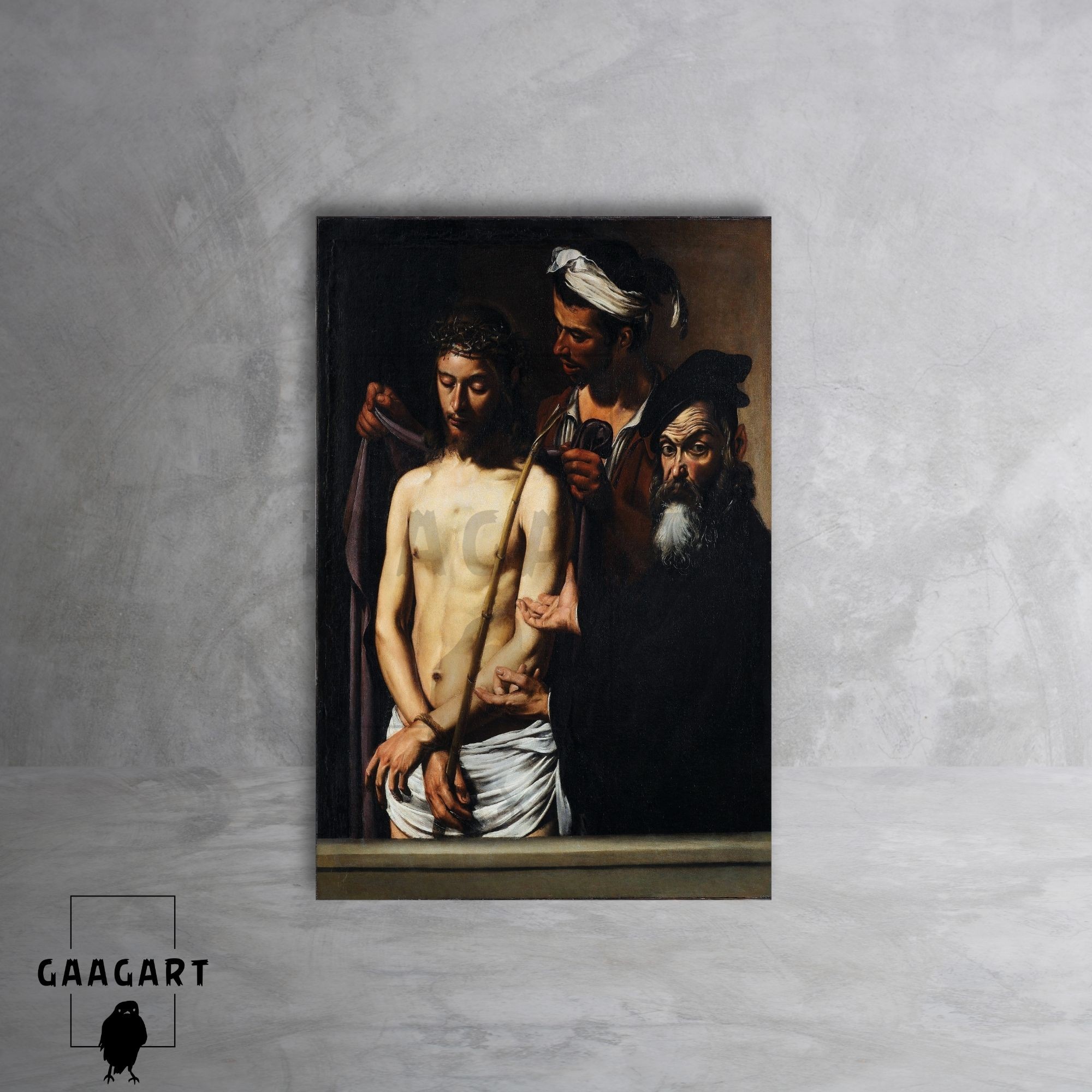 Tekli Dikey Kanvas Tablo Ünlü Eserler Caravaggio İsa'nın Çilesi