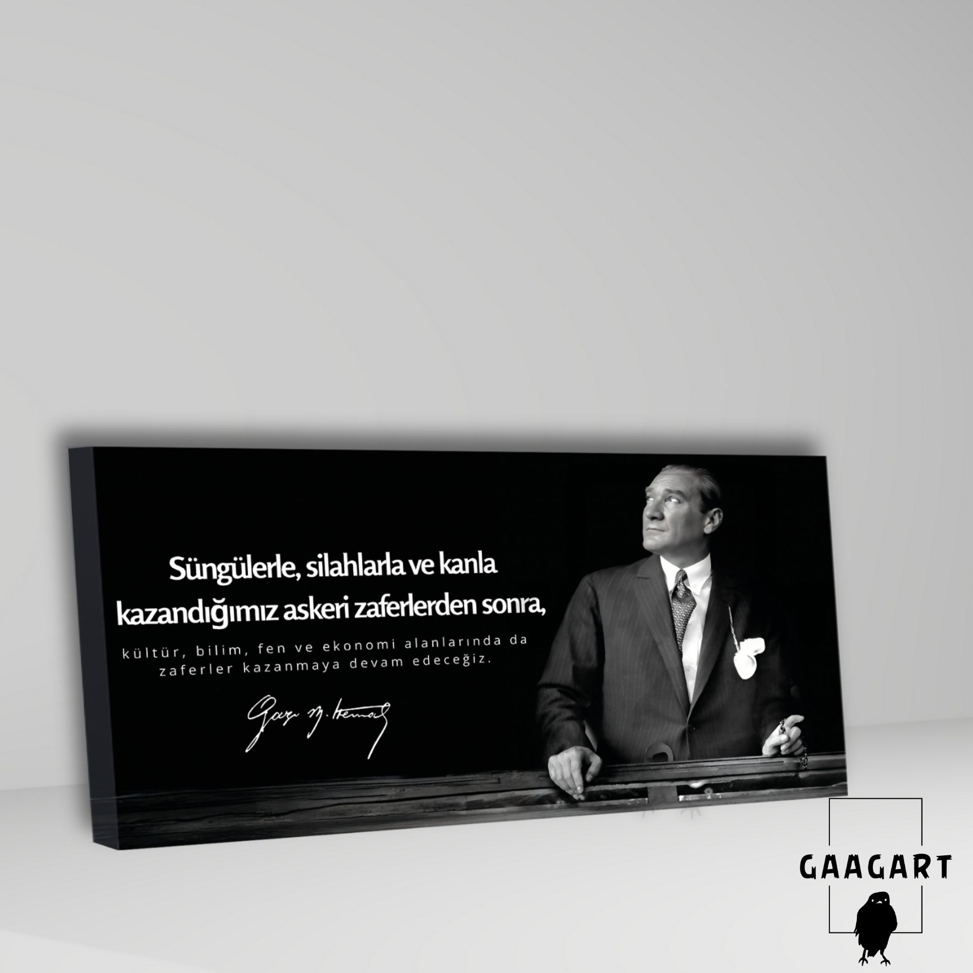 Panoramik Kanvas Makam Panosu Atatürk Sözleri Bilim ve Kültür