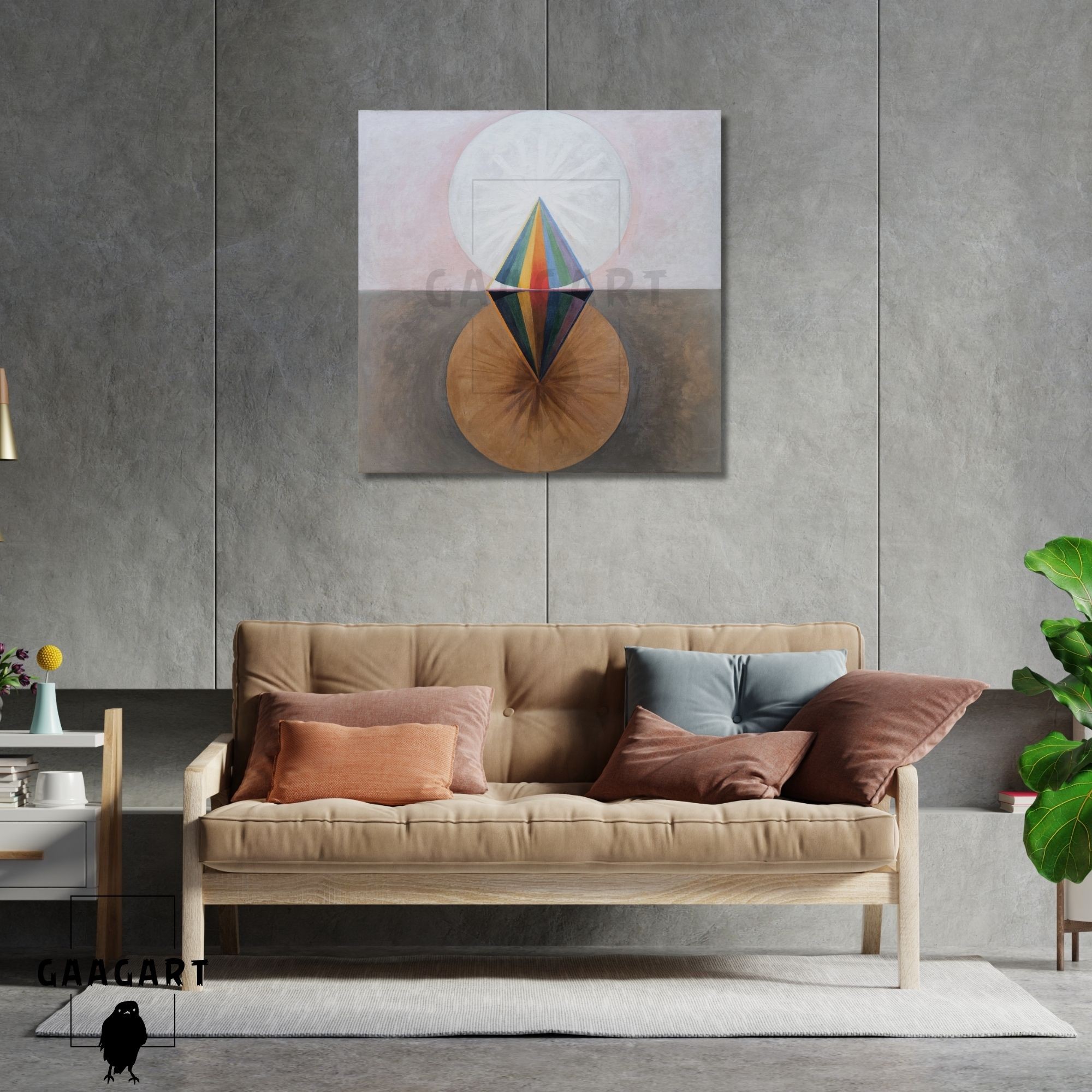 Kare Kanvas Tablo Ünlü Eserler Hilma Af Klint The Swan No 12