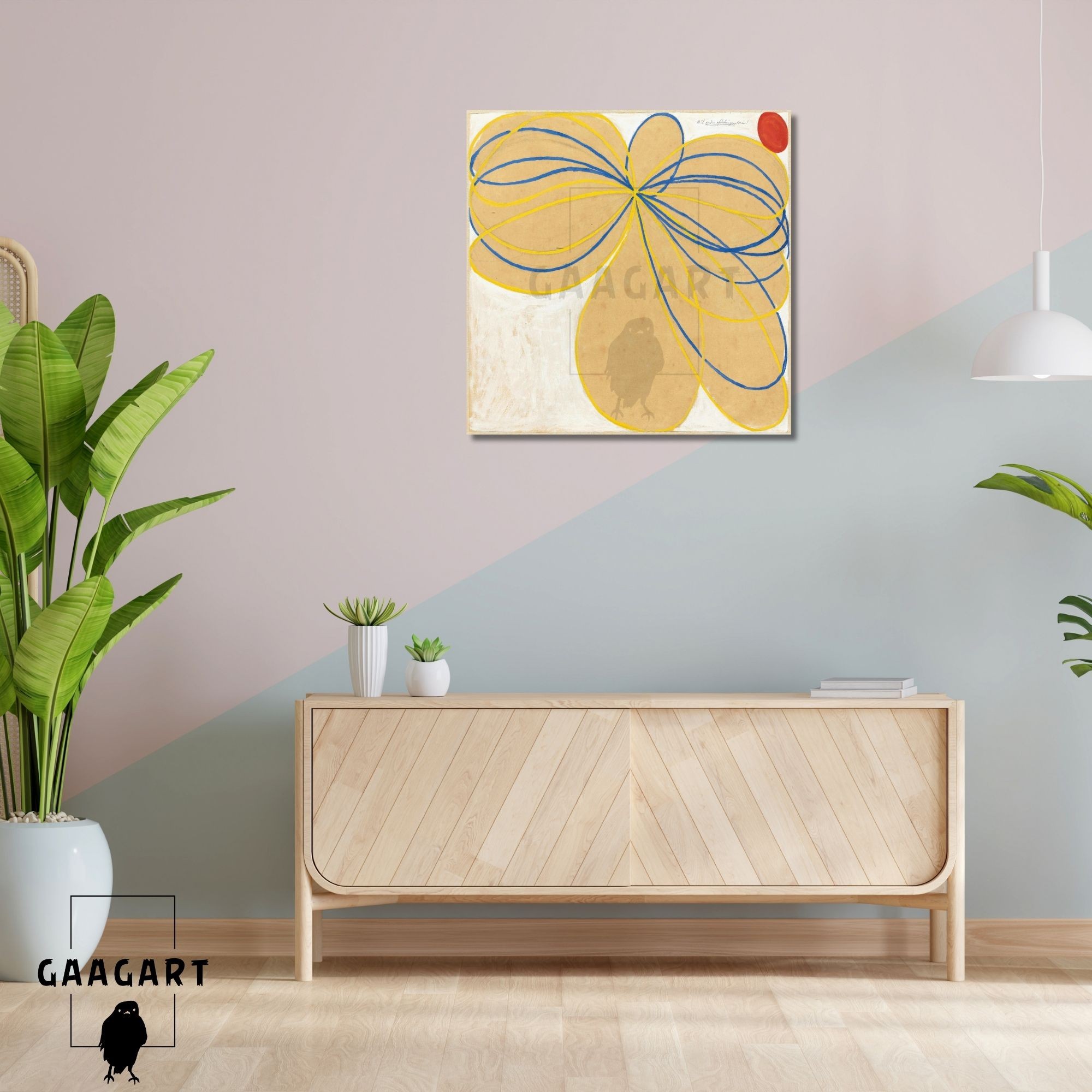 Kare Kanvas Tablo Ünlü Eserler Hilma Klint Seven Pointed Star No1