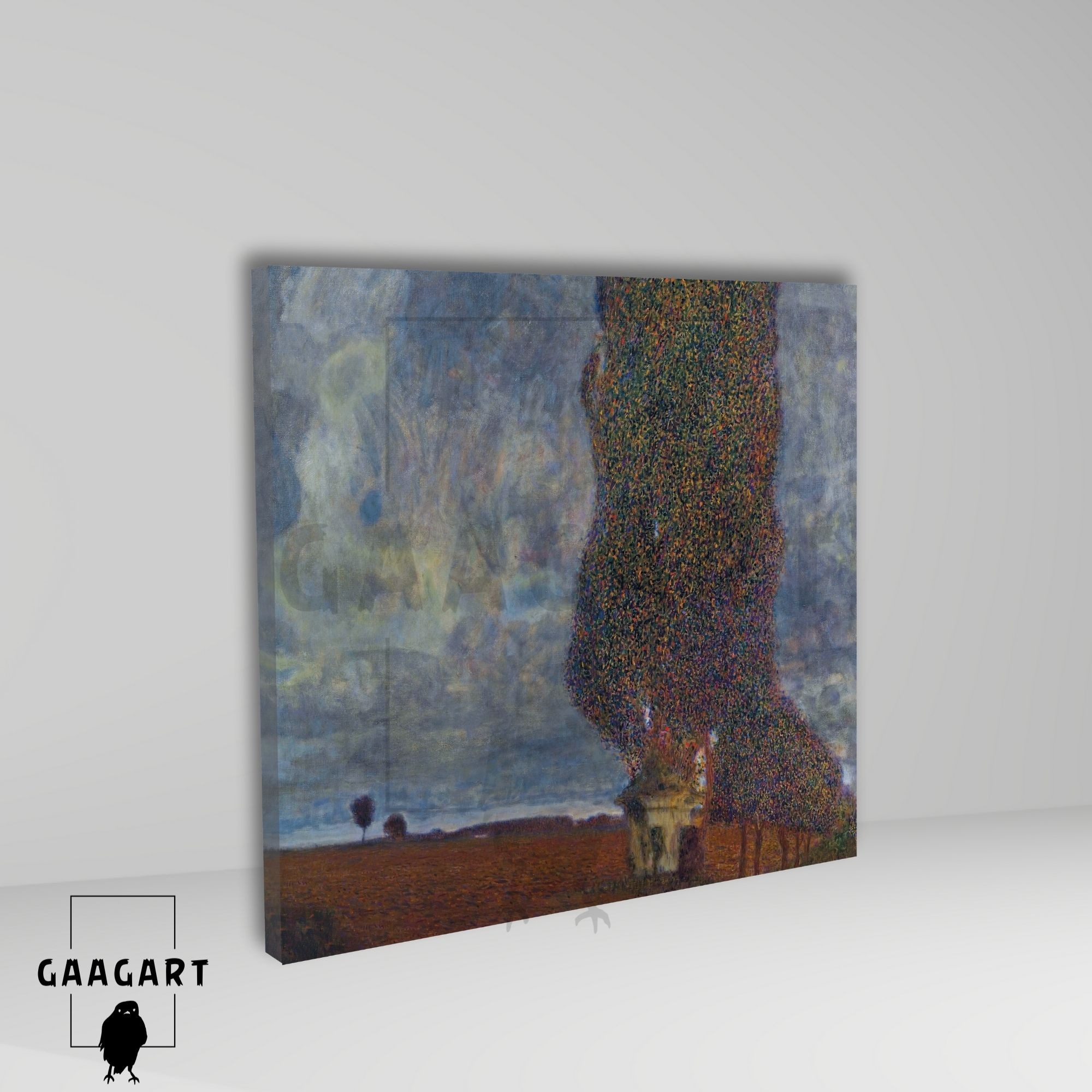 Kare Kanvas Tablo Ünlü Eserler Gustav Klimt-Approaching Thunderstorm