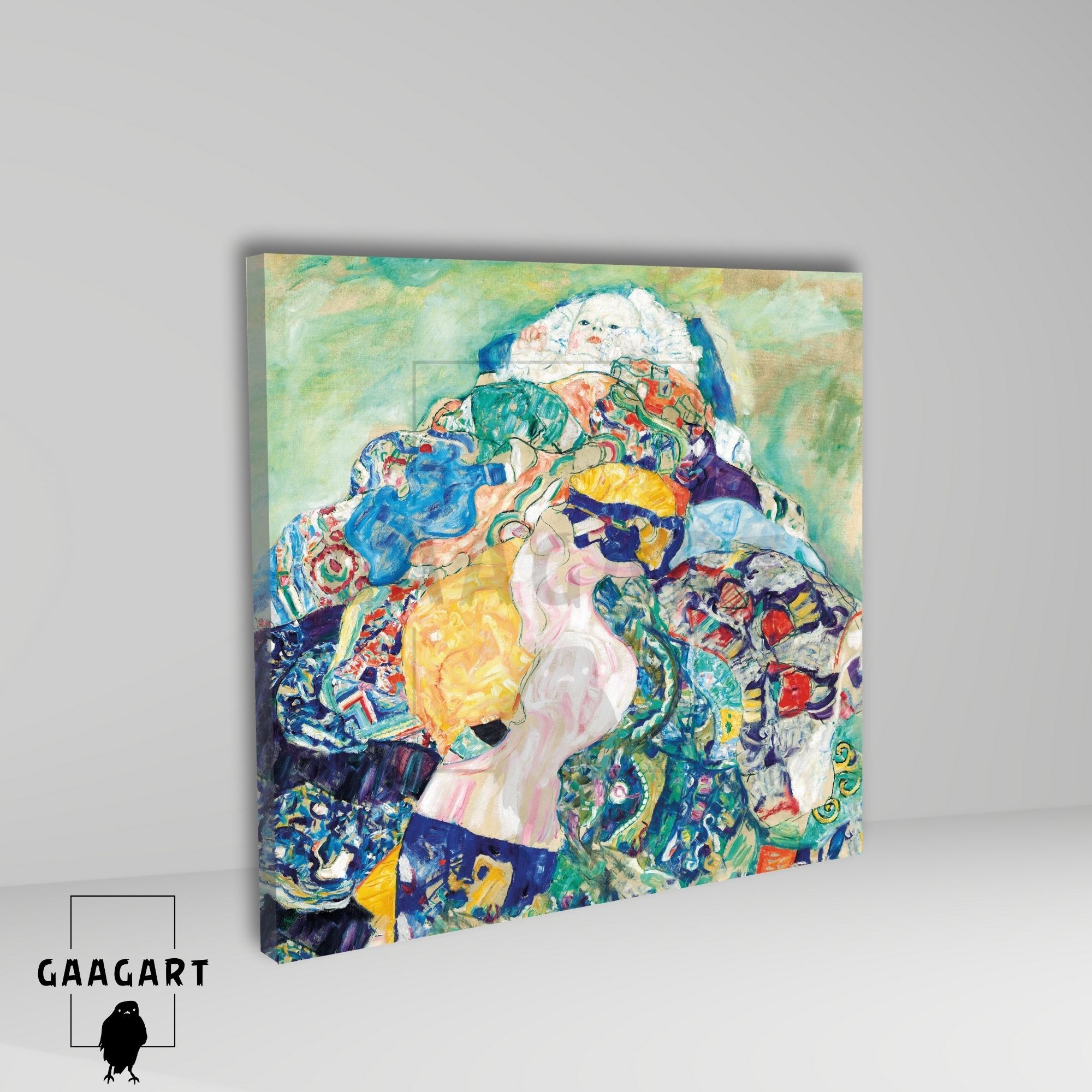 Kare Kanvas Tablo Ünlü Eserler Gustav Klimt Baby Cradle