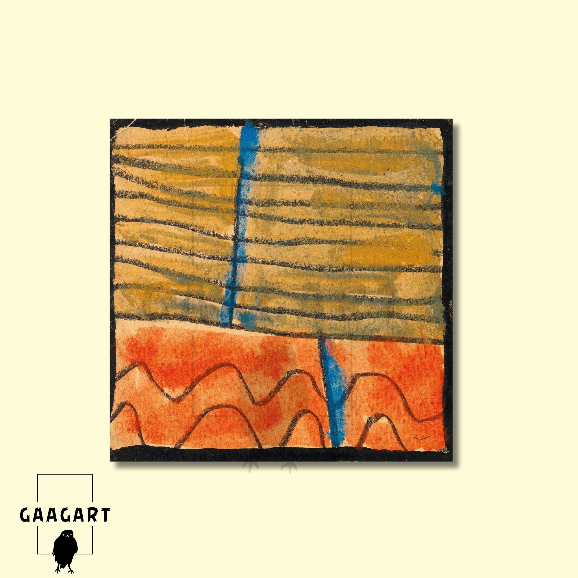 Kare Kanvas Tablo Ünlü Eserler Egon Schiele Abstrahierte Landschaft