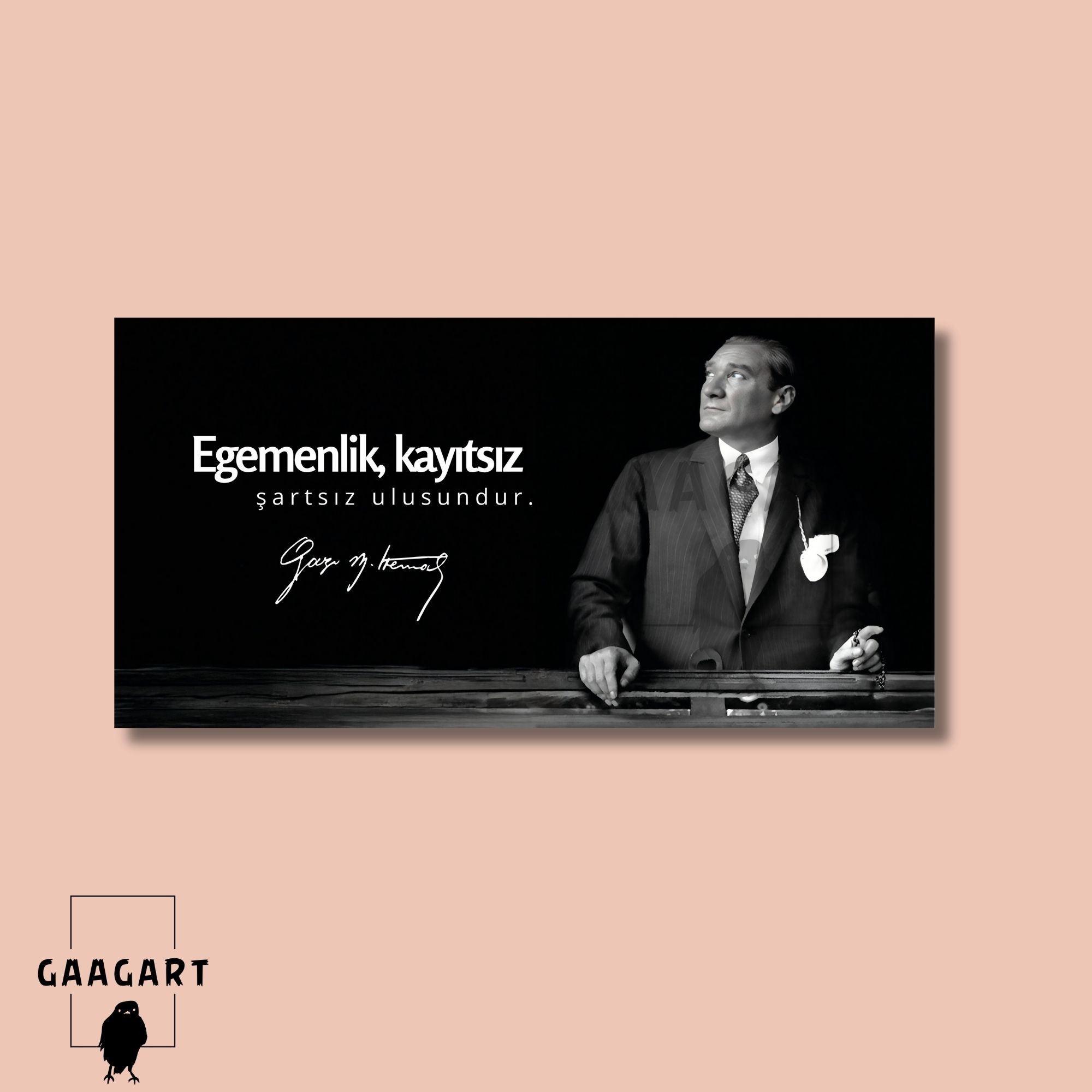 Panoramik Kanvas Makam Panosu Atatürk ''Egemenlik, kayıtsız şartsız ulusundur. ''