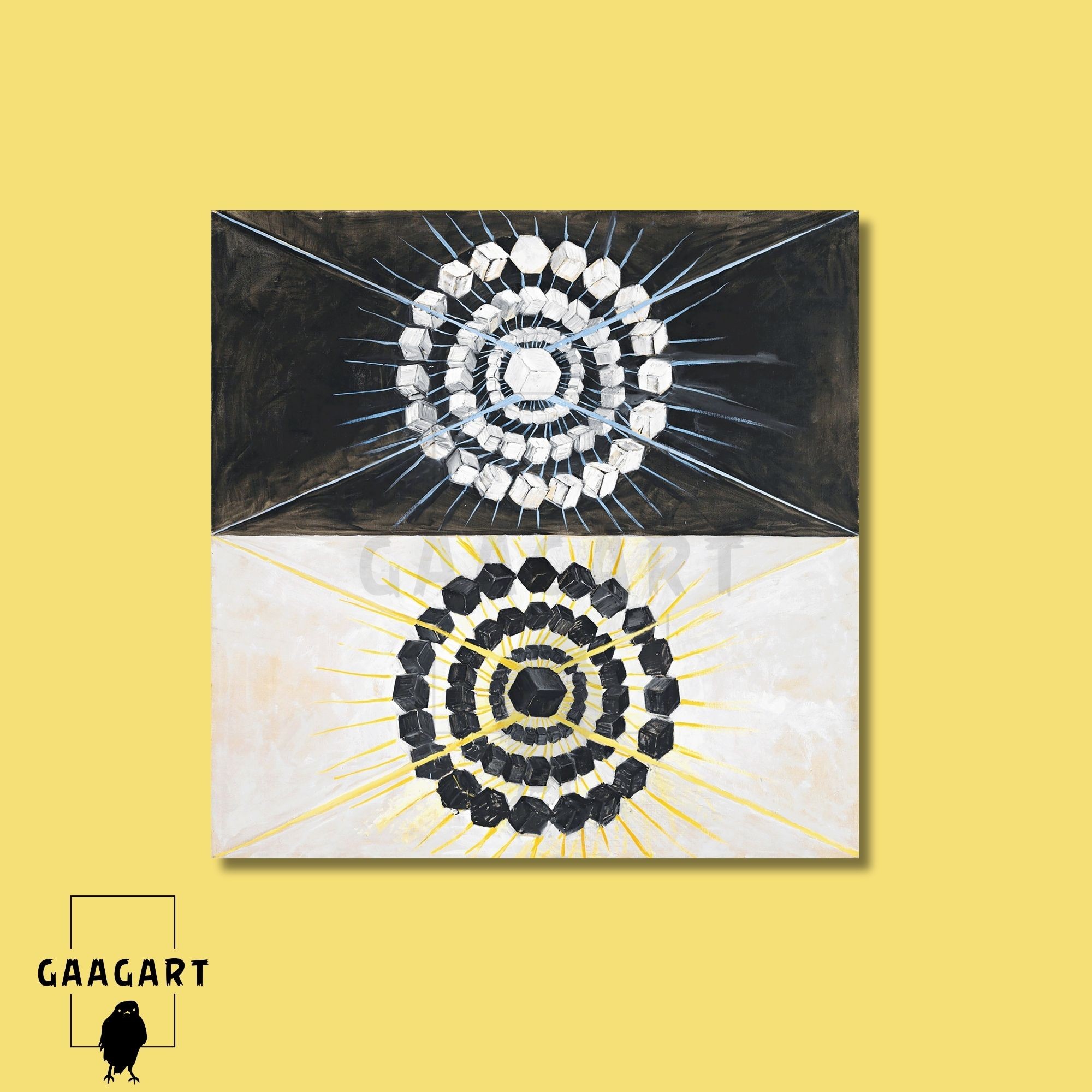 Kare Kanvas Tablo Ünlü Eserler Hilma af Klint-Group IX,SUW The Swan, No. 8 (1915)