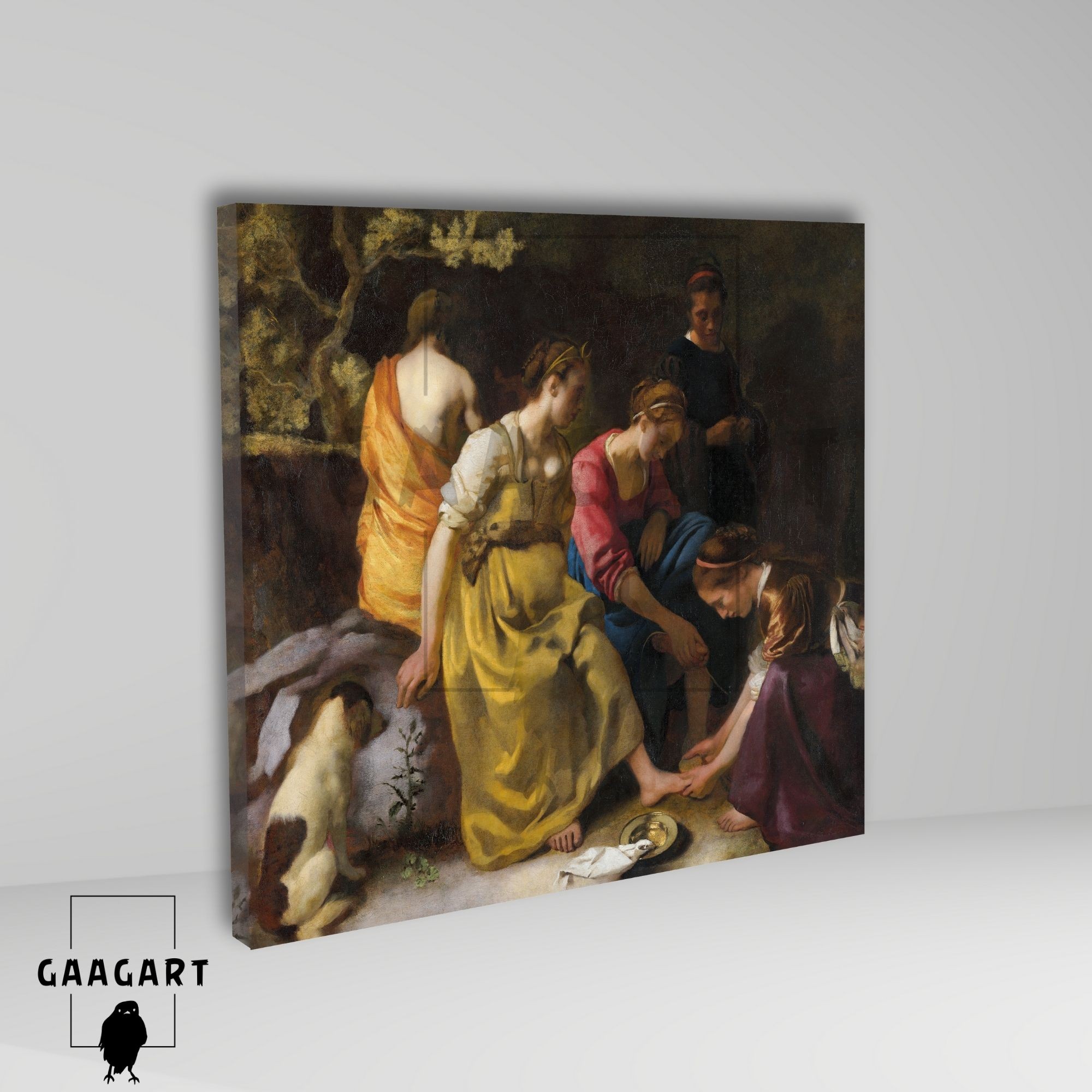 Kare Kanvas Tablo Ünlü Eserler Johannes Vermeer Diana Her Nymphs