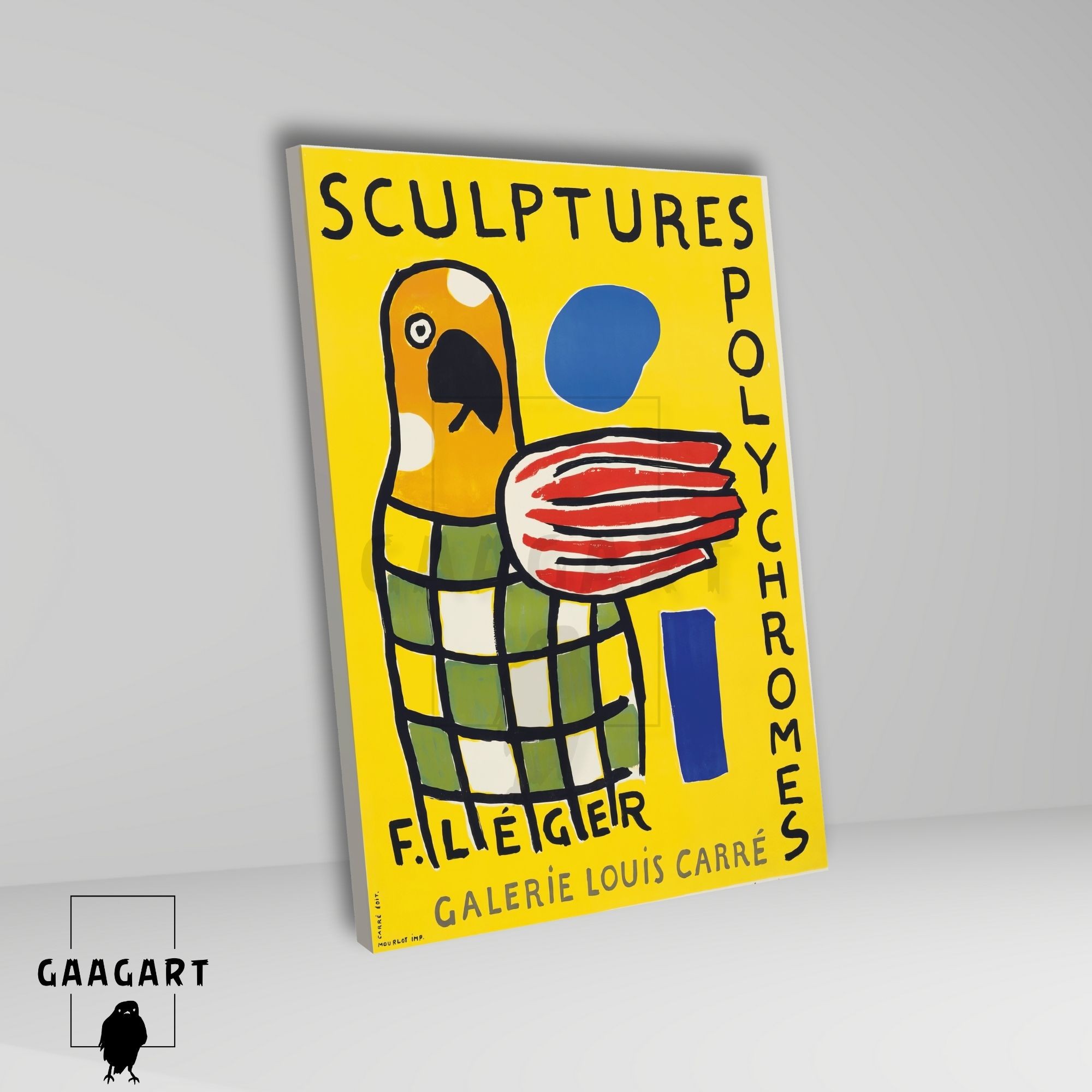 Tekli Dikey Kanvas Tablo Ünlü Eserler Fernand Leger Sculptures Polychromes