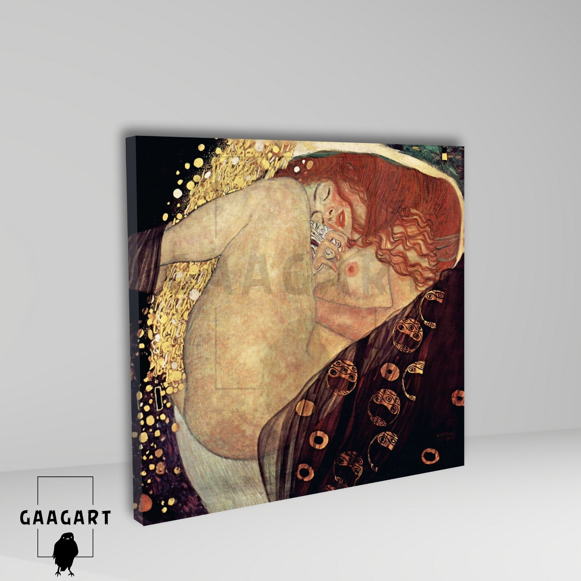 Kare Kanvas Tablo Ünlü Eserler Gustav Klimt Danae (Model 3)